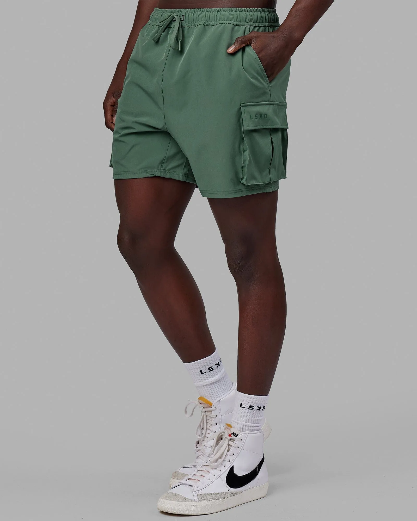 Energy Stretch 6" Performance Cargo Shorts - Dark Forest sold by LSKD