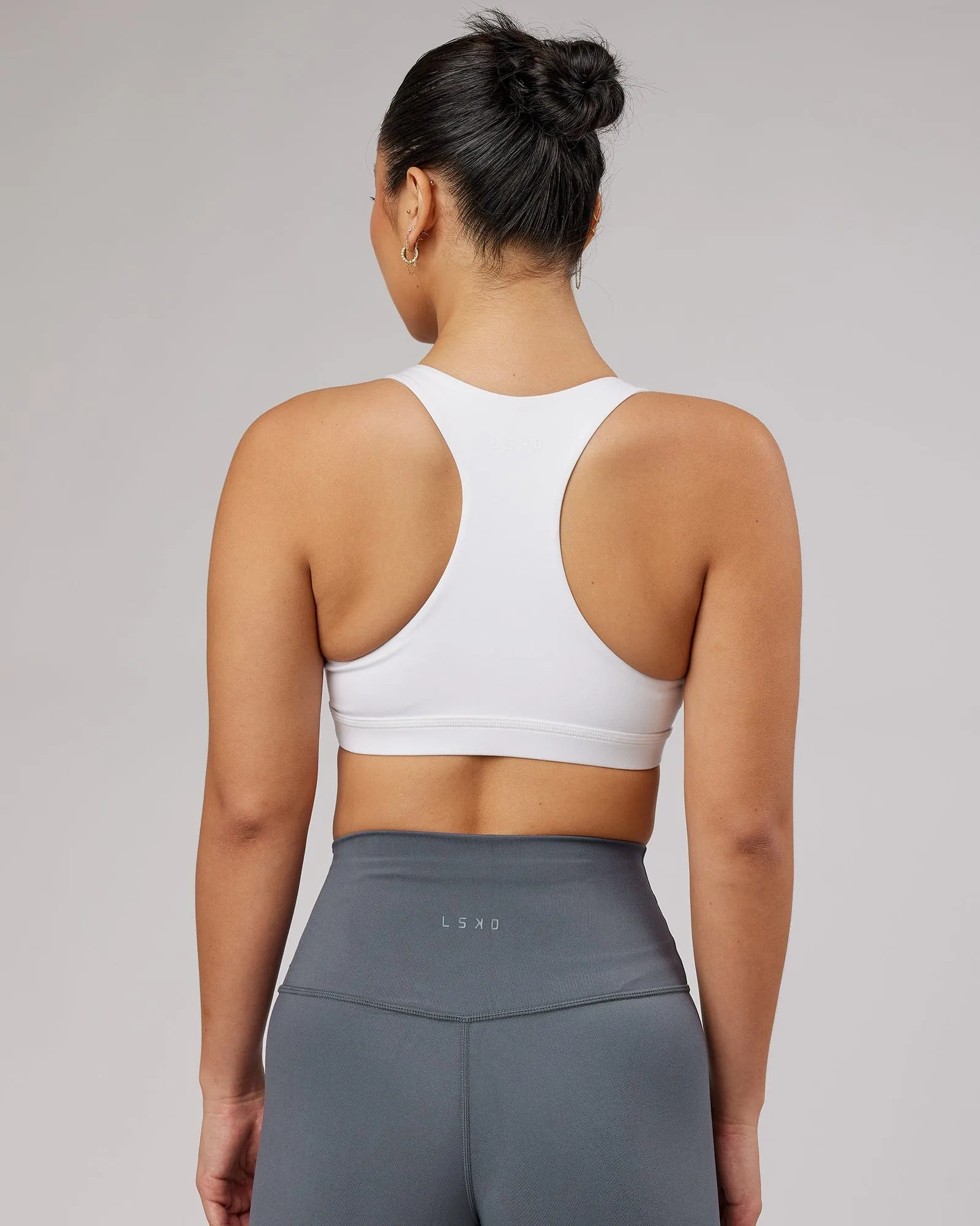 Base Sports Bra - White sold by LSKD product image thumbnail 5