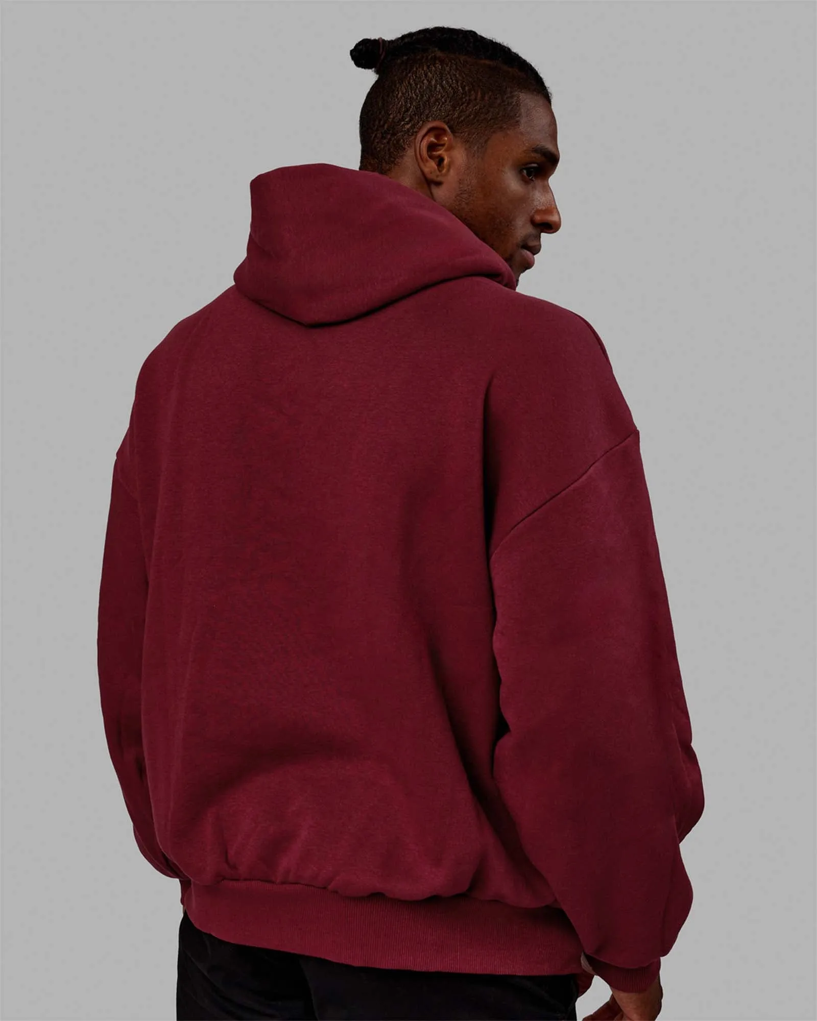 1% Better Hoodie Oversize - Cranberry-White sold by LSKD product image thumbnail 4