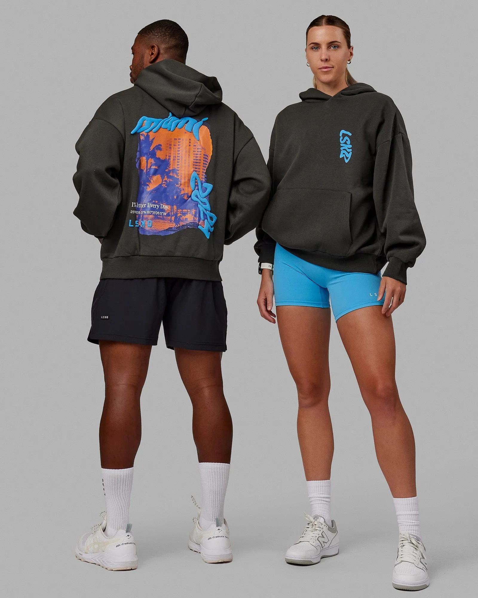 Unisex Miami24 Hoodie Oversize - Pirate Black-Blue sold by LSKD