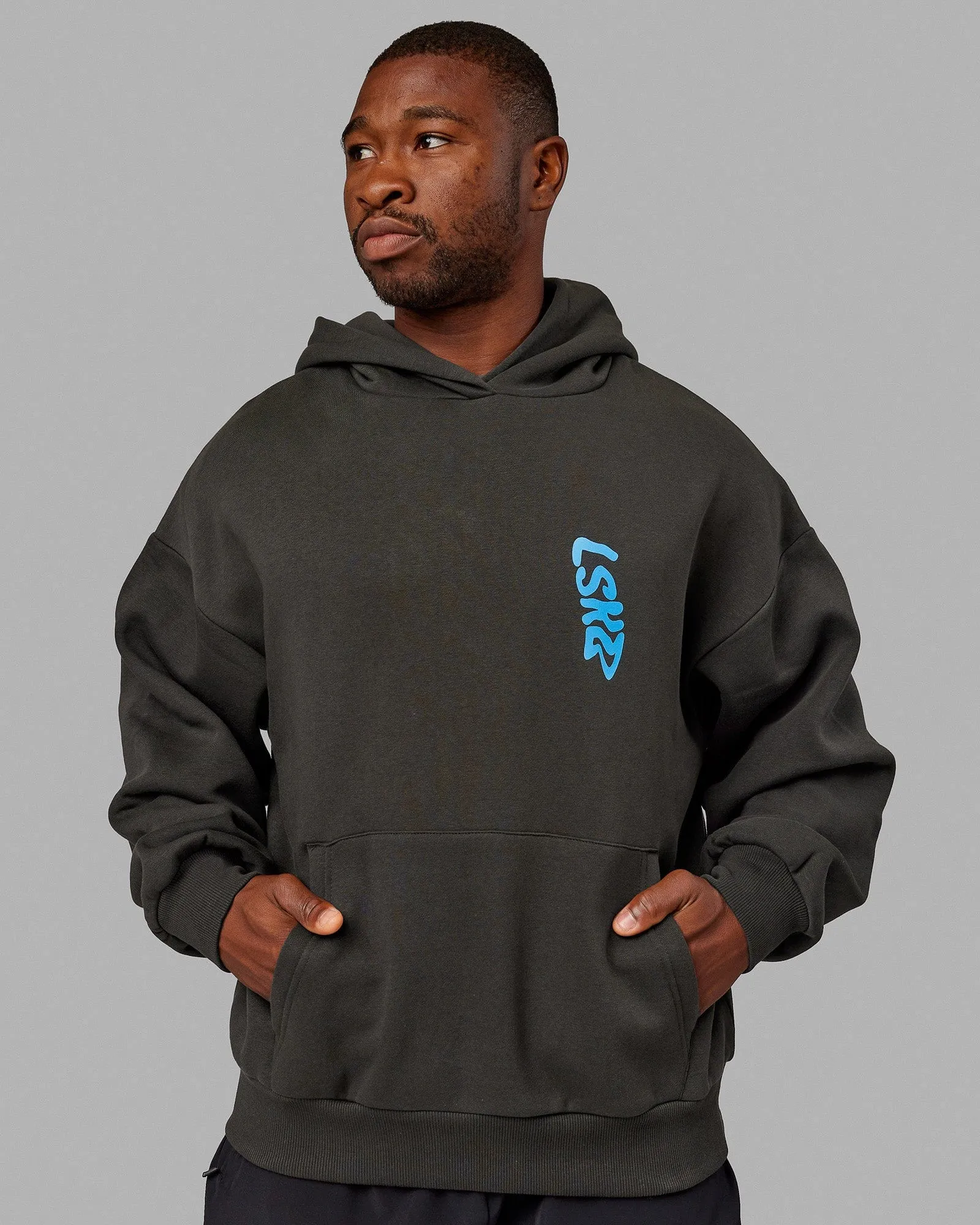 Unisex Miami24 Hoodie Oversize - Pirate Black-Blue sold by LSKD product image thumbnail 3