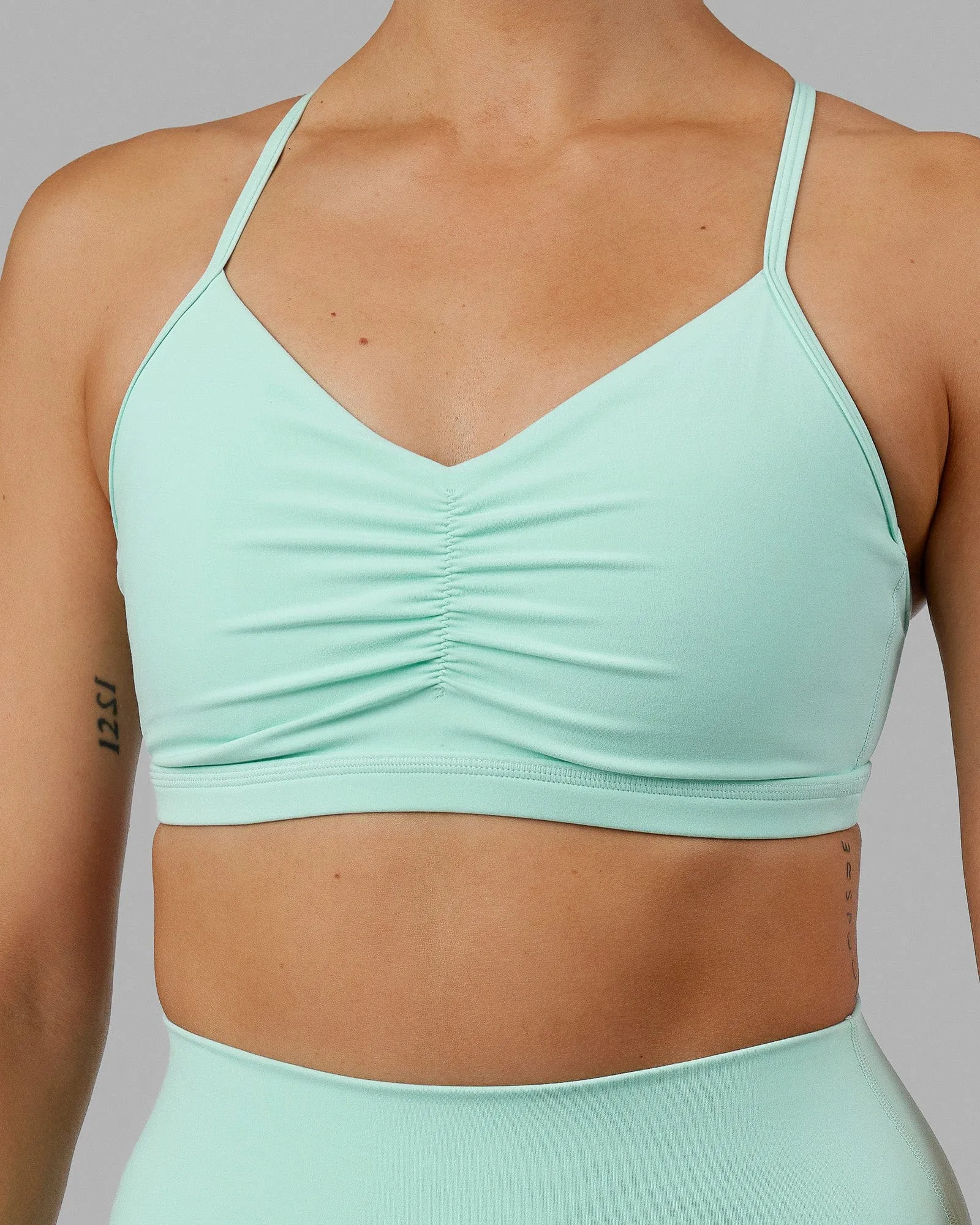 Fundamental Sports Bra - Pastel Turquoise sold by LSKD product image thumbnail 4