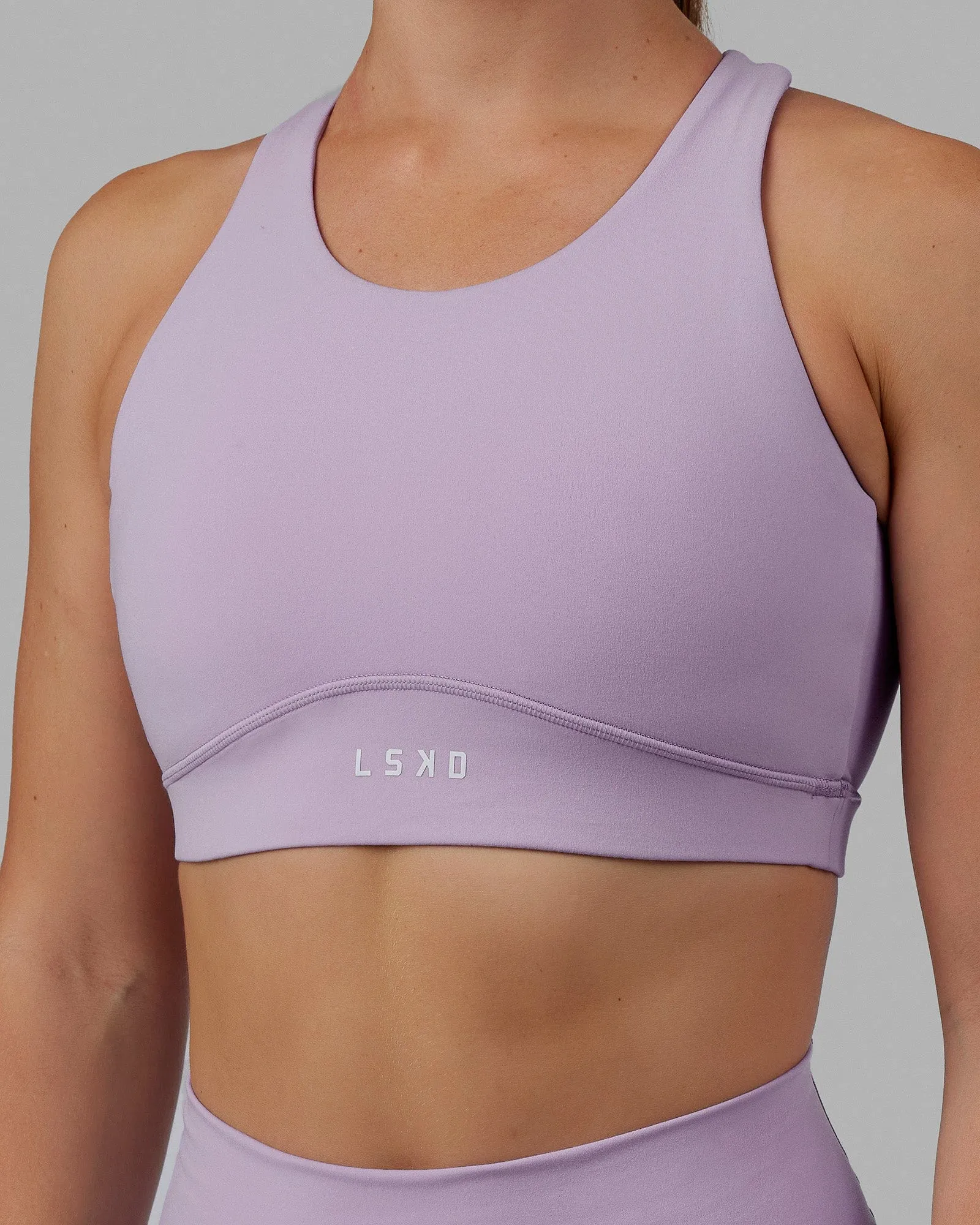 Fusion Sports Bra - Pale Lilac sold by LSKD