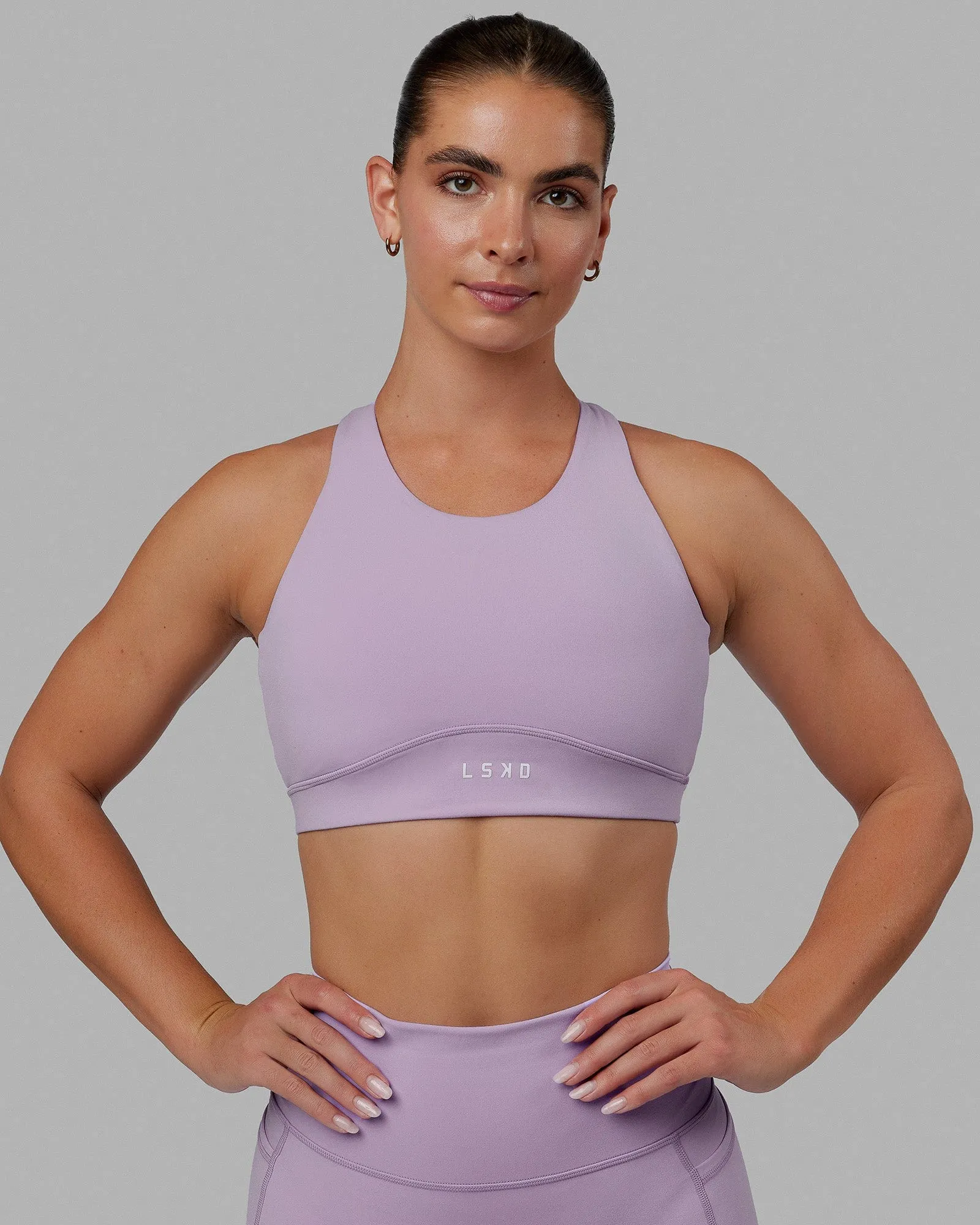 Fusion Sports Bra - Pale Lilac sold by LSKD product image thumbnail 5