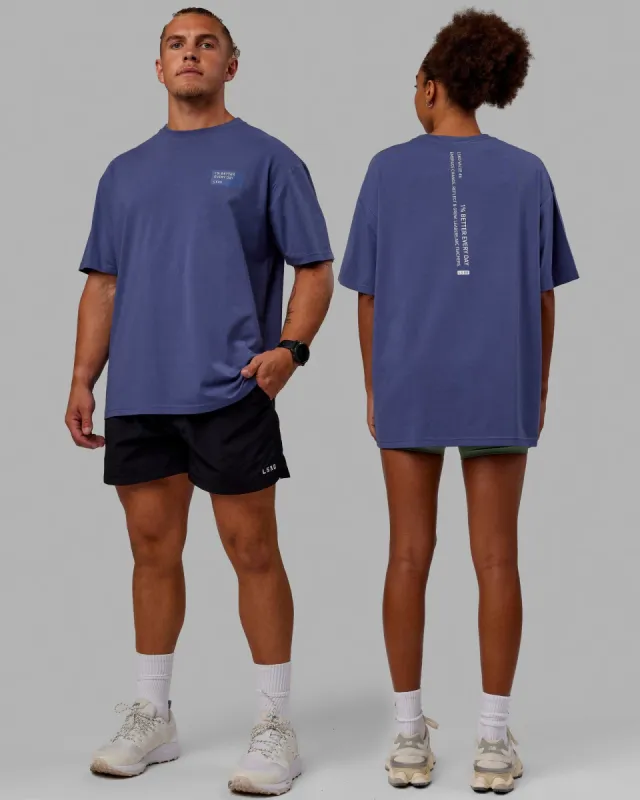 Unisex Vertical FLXCotton Tee Oversize - Future Dusk-Metal made by LSKD