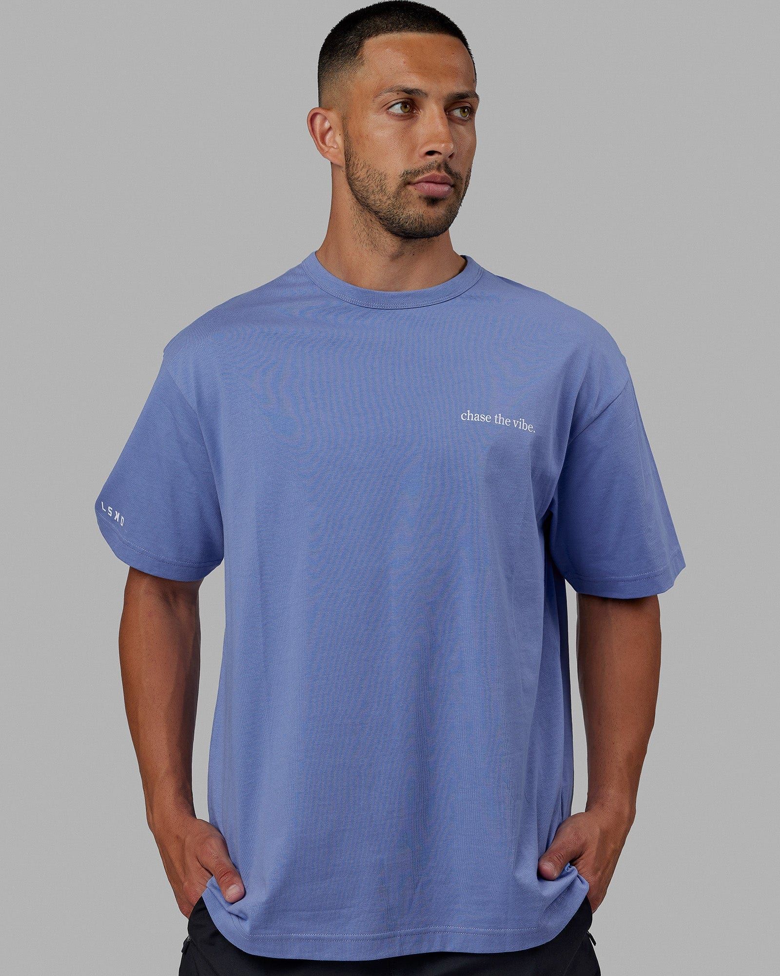 Unisex Taylor Tee Oversize - Cornflower Blue sold by LSKD product image thumbnail 2