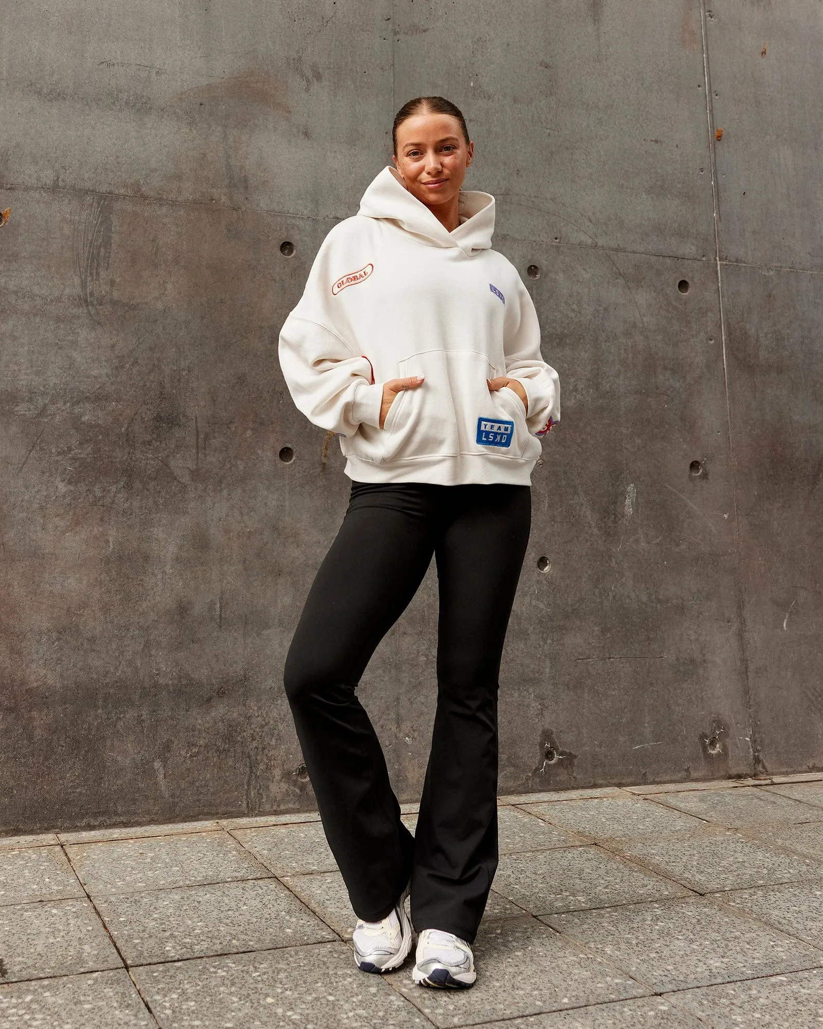 Patchwork Hoodie - Off White sold by LSKD product image thumbnail 2