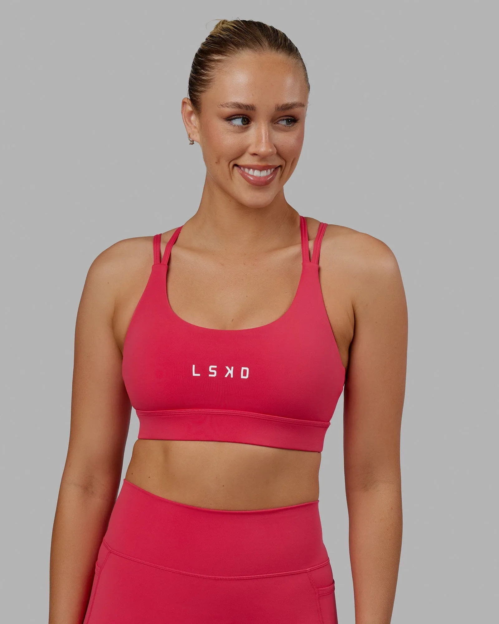 Bridge Sports Bra - Raspberry sold by LSKD