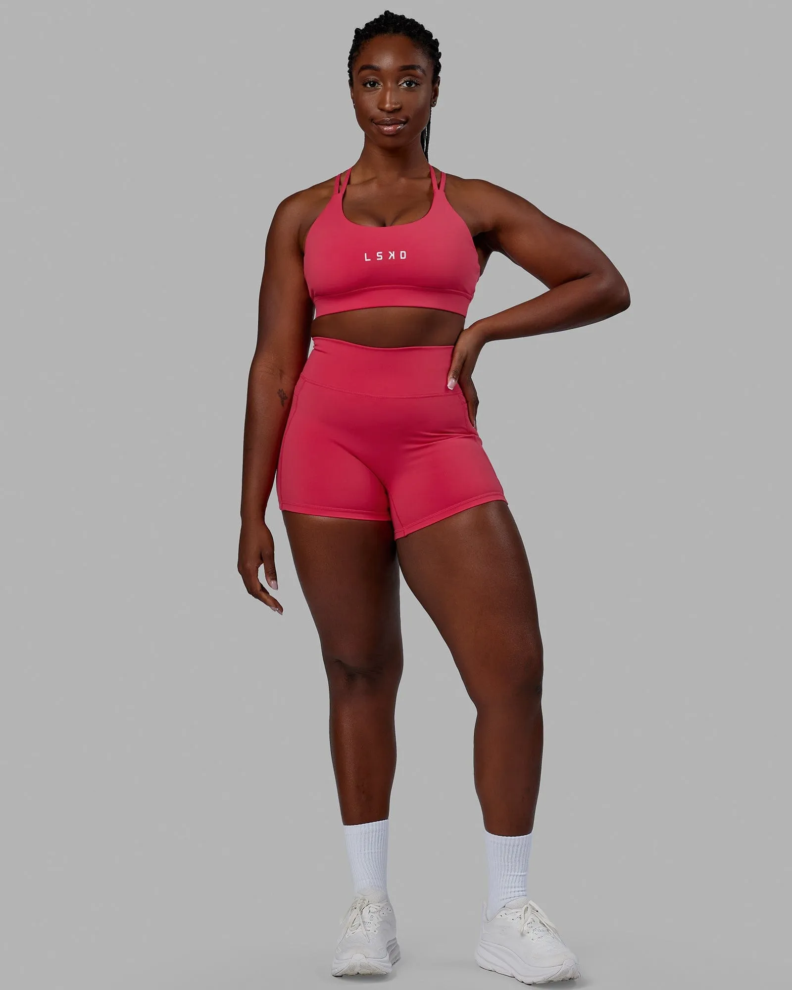 Bridge Sports Bra - Raspberry sold by LSKD product image thumbnail 5