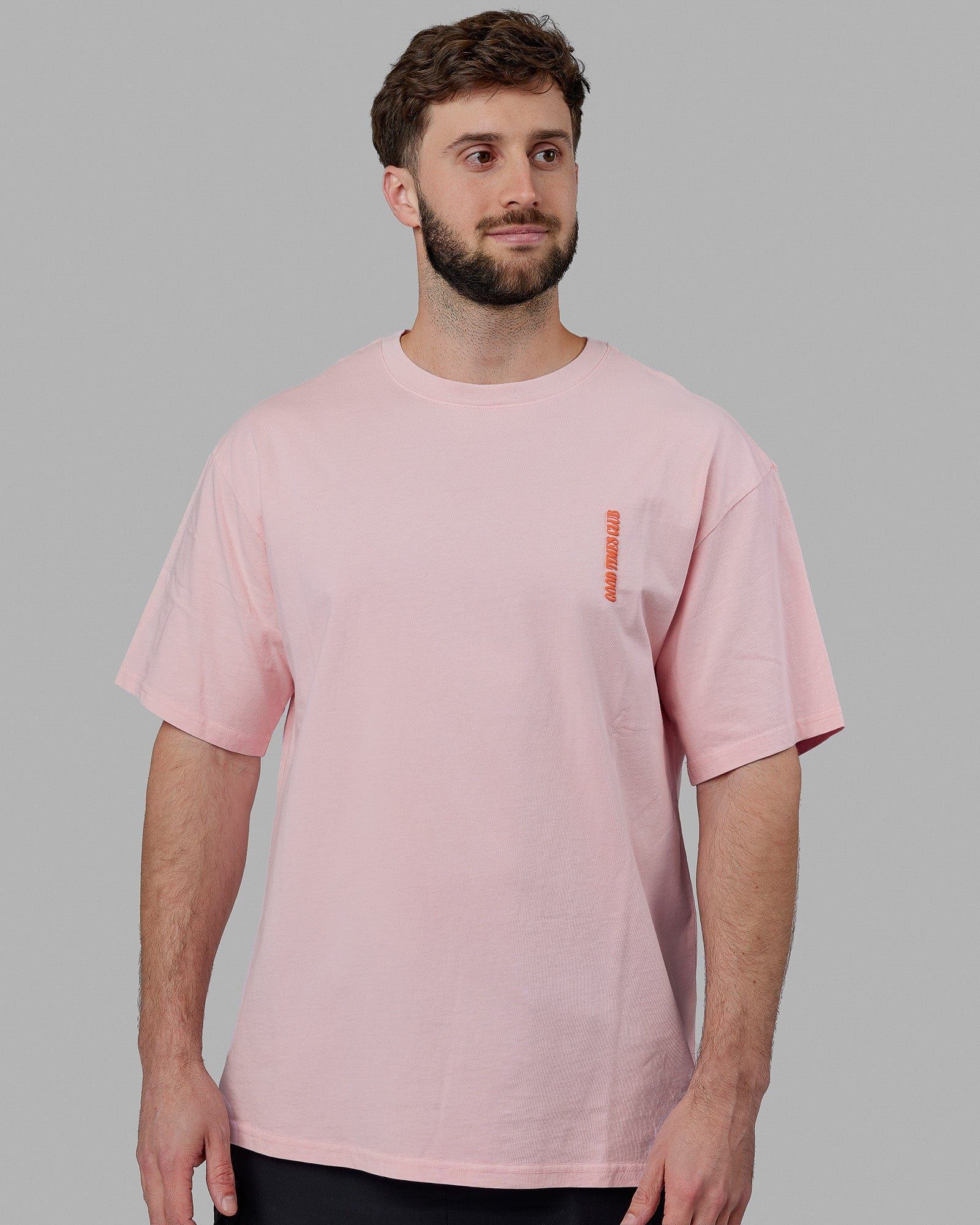 Unisex Good Times Global Heavyweight Tee Oversize - Marshmallow-Pink-Orange sold by LSKD product image thumbnail 2