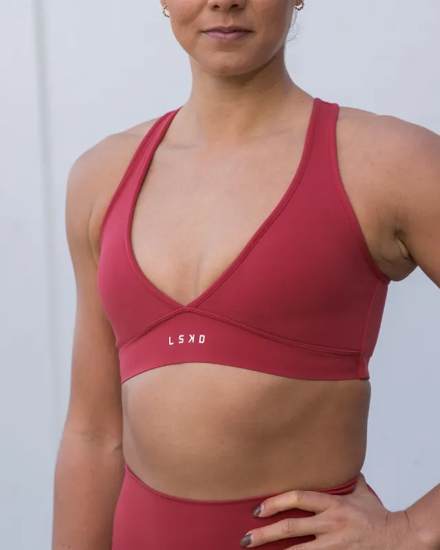 Stamina Sports Bra - Claret sold by LSKD
