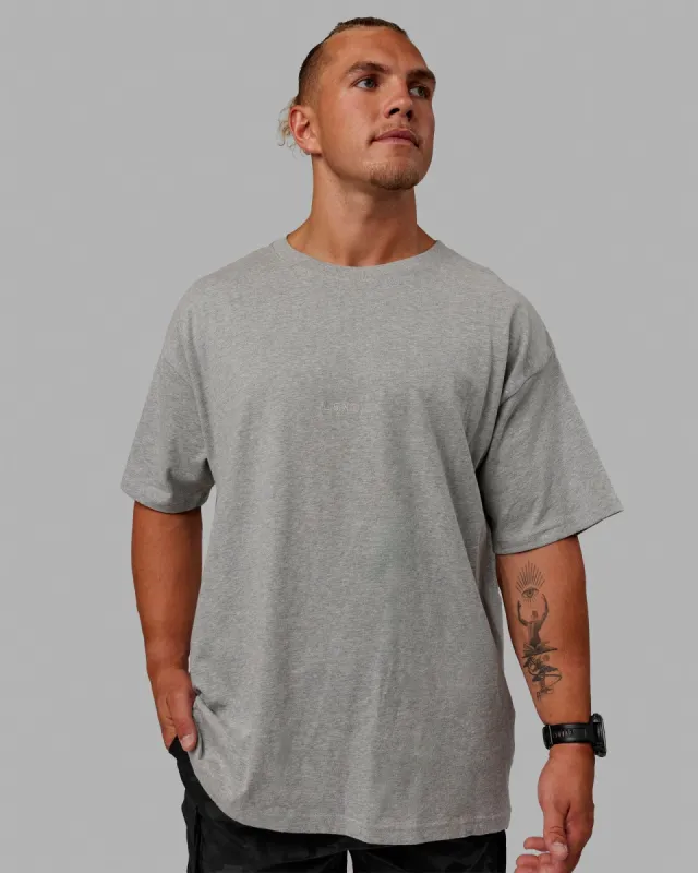 MVP Heavyweight Tee Oversize - Lt Grey Marl sold by LSKD