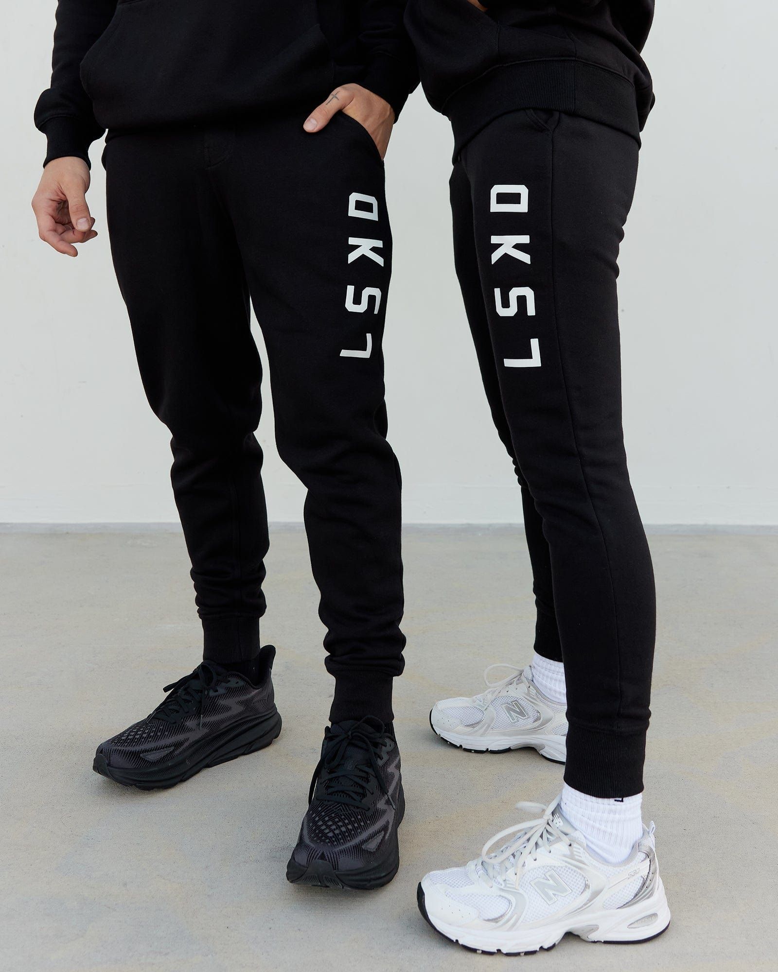 Unisex Structure Track Pants - Black-White sold by LSKD