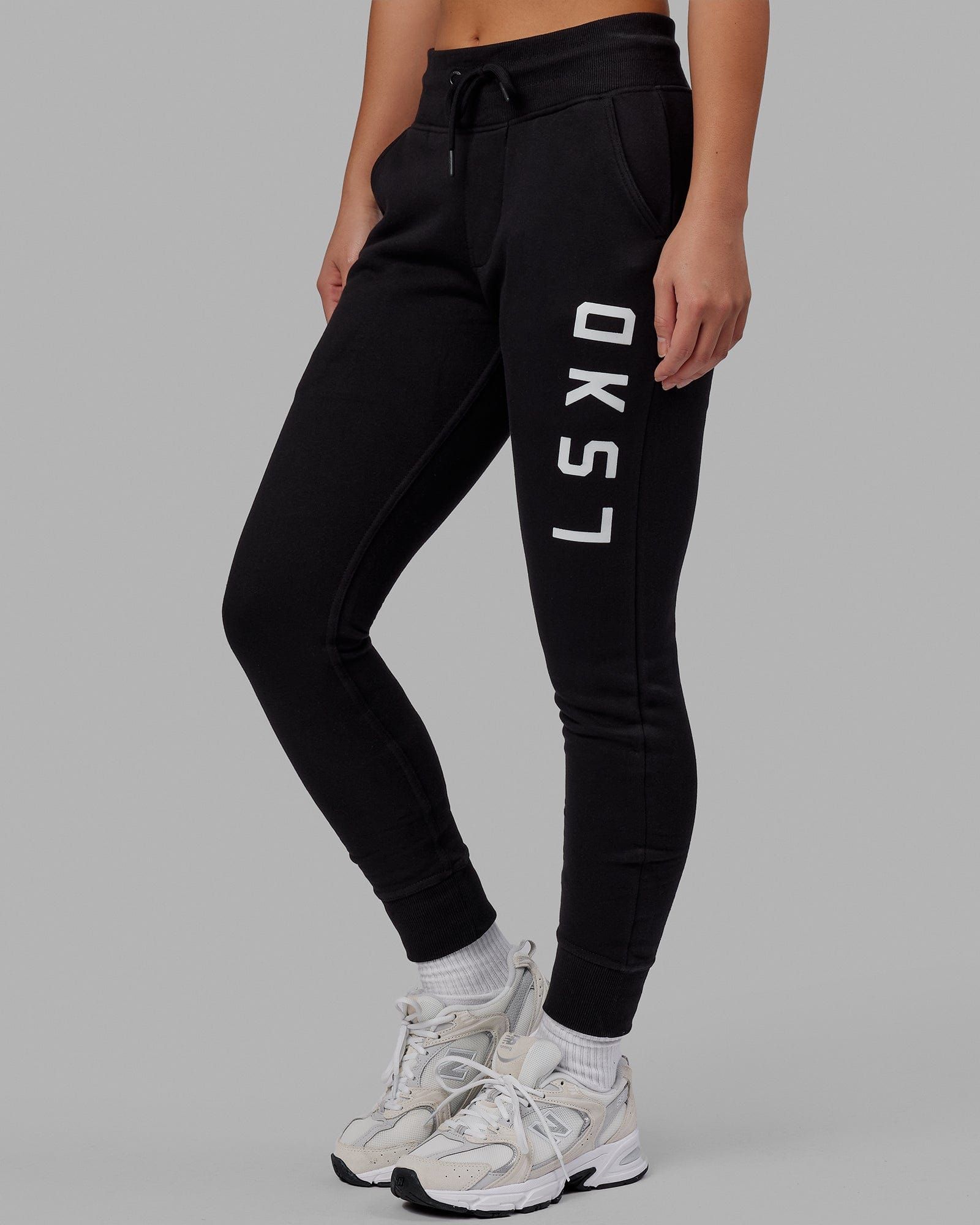 Unisex Structure Track Pants - Black-White sold by LSKD product image thumbnail 4