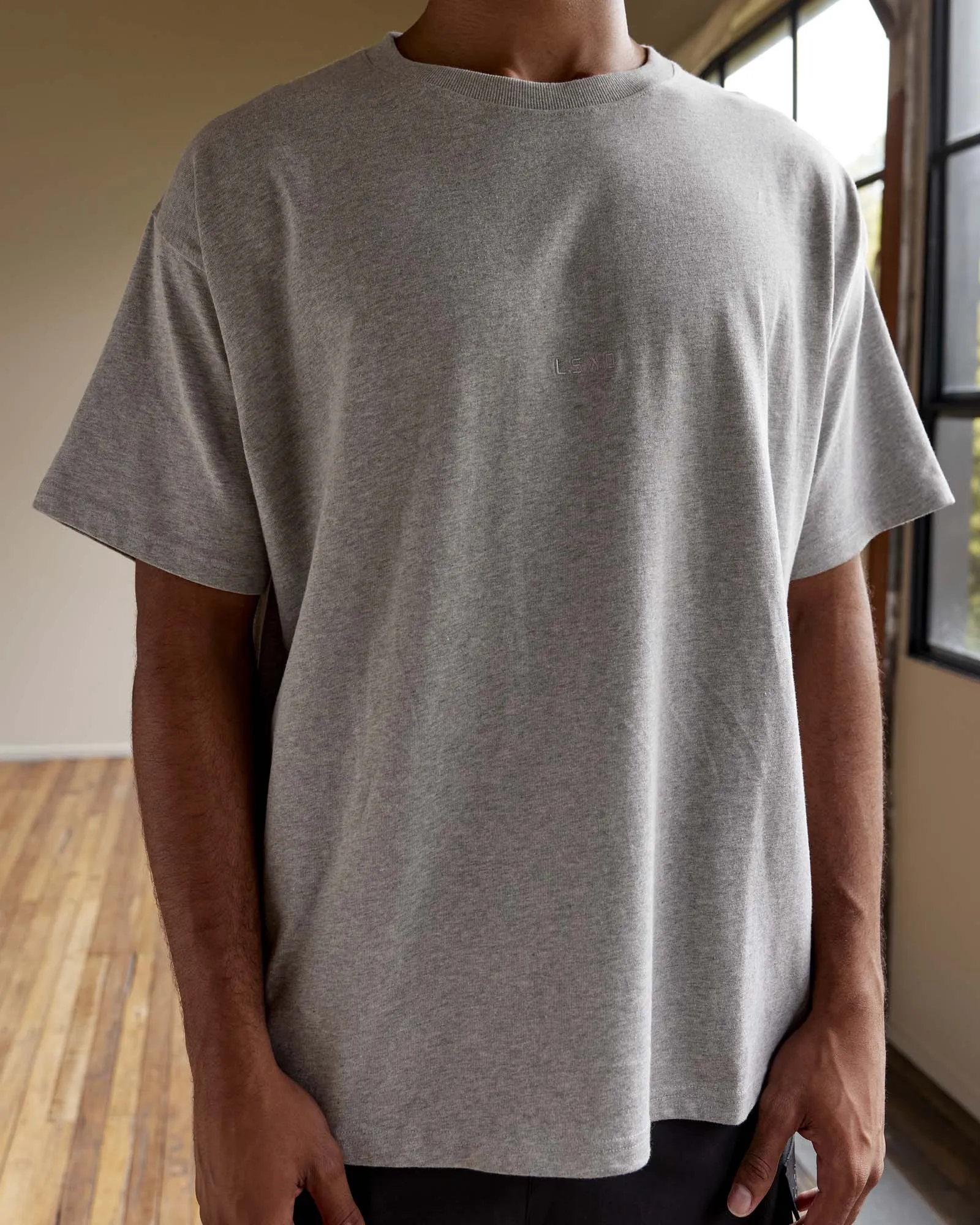 MVP Heavyweight Tee Oversize - Lt Grey Marl sold by LSKD product image thumbnail 3