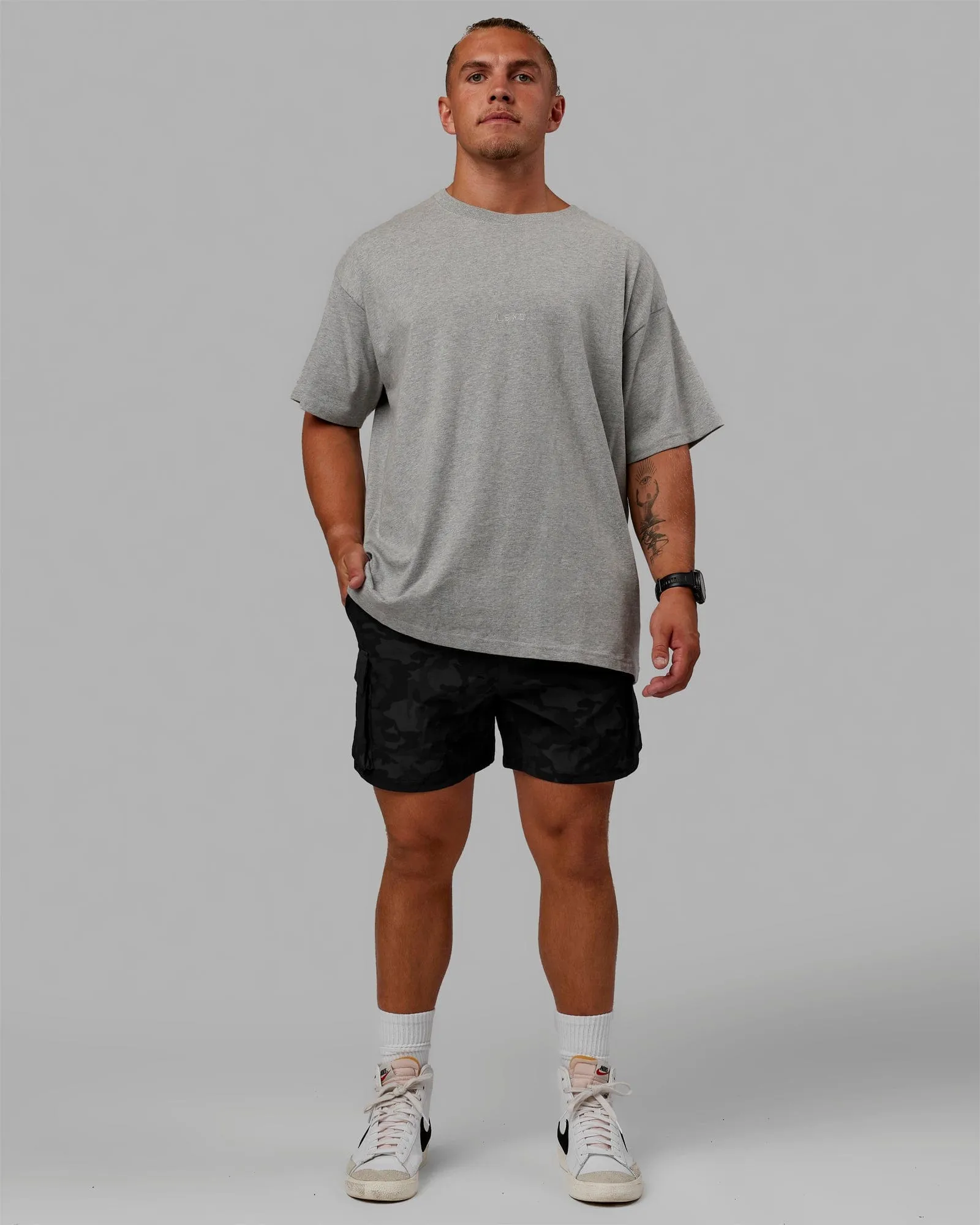 MVP Heavyweight Tee Oversize - Lt Grey Marl sold by LSKD product image thumbnail 5