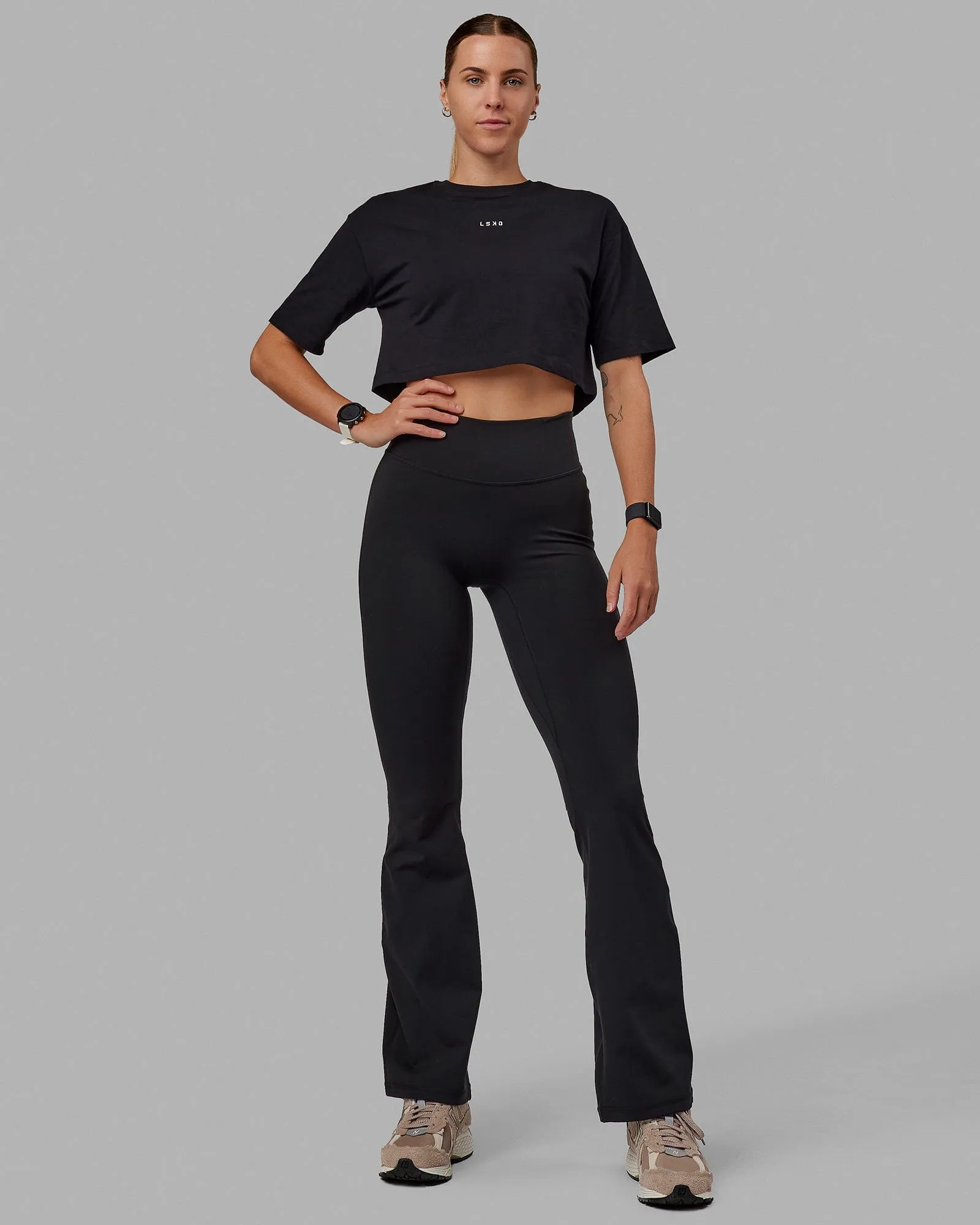 Hustle Cropped Tee - Black sold by LSKD product image thumbnail 3