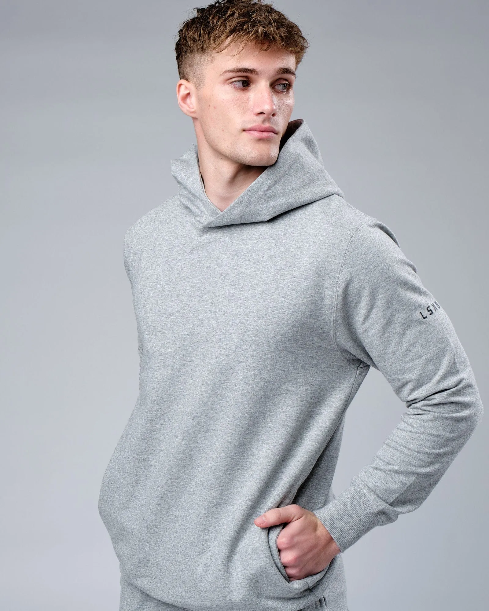 Unisex Rival FLXFleece Training Fit Hoodie - Light Grey Marl sold by LSKD product image thumbnail 4
