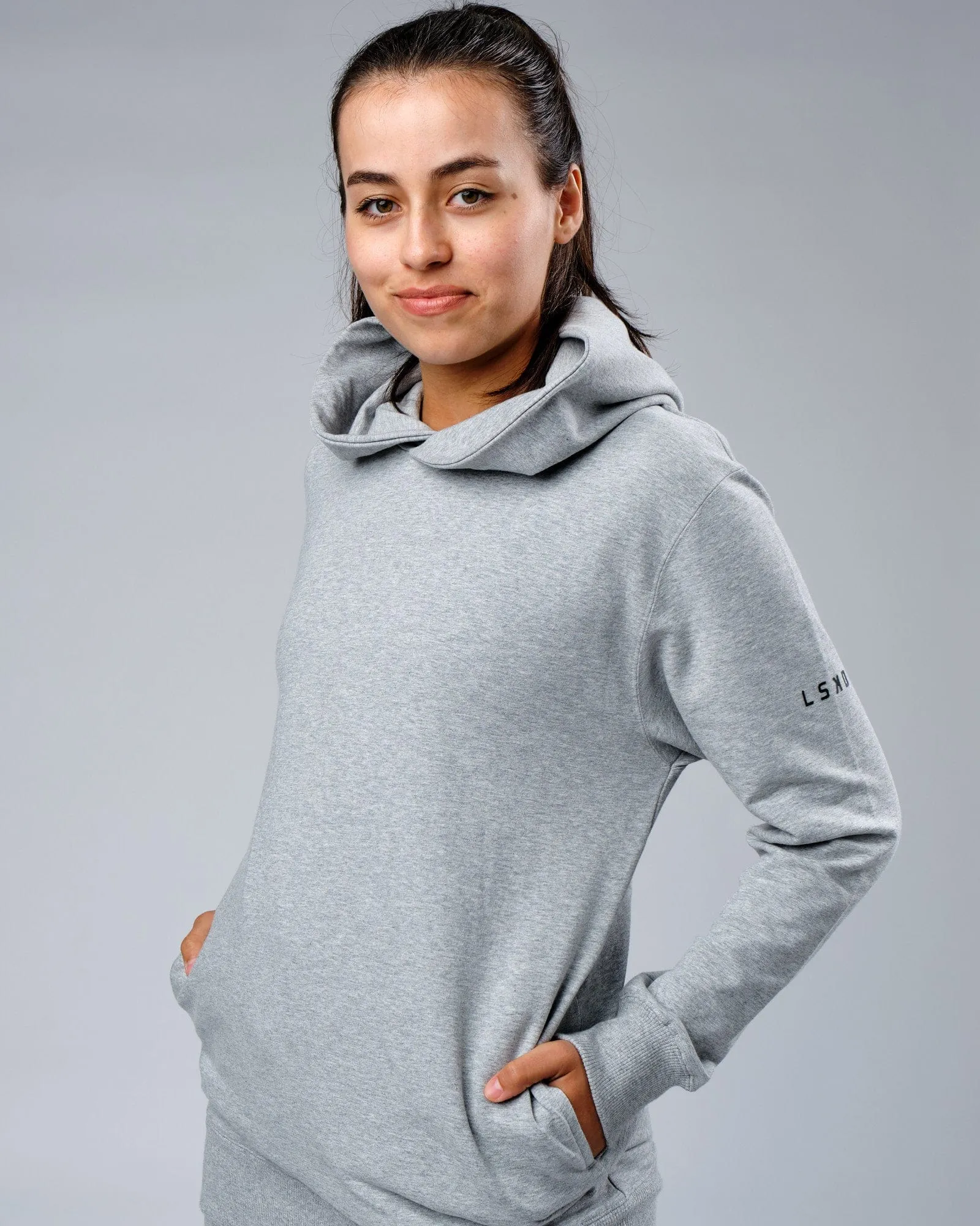 Unisex Rival FLXFleece Training Fit Hoodie - Light Grey Marl sold by LSKD product image thumbnail 3