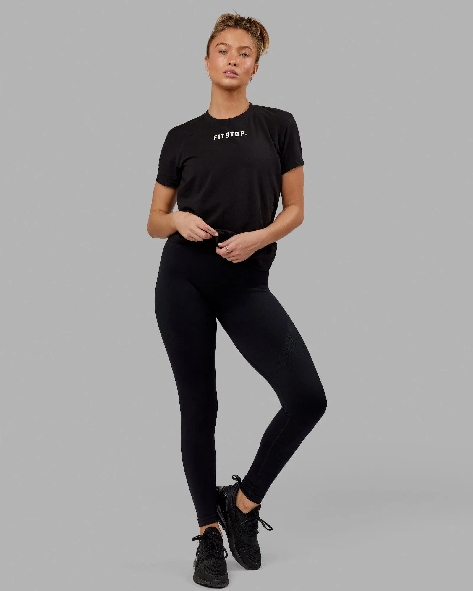Fitstop Fast FLXCotton Tee - Black-White sold by LSKD product image thumbnail 2