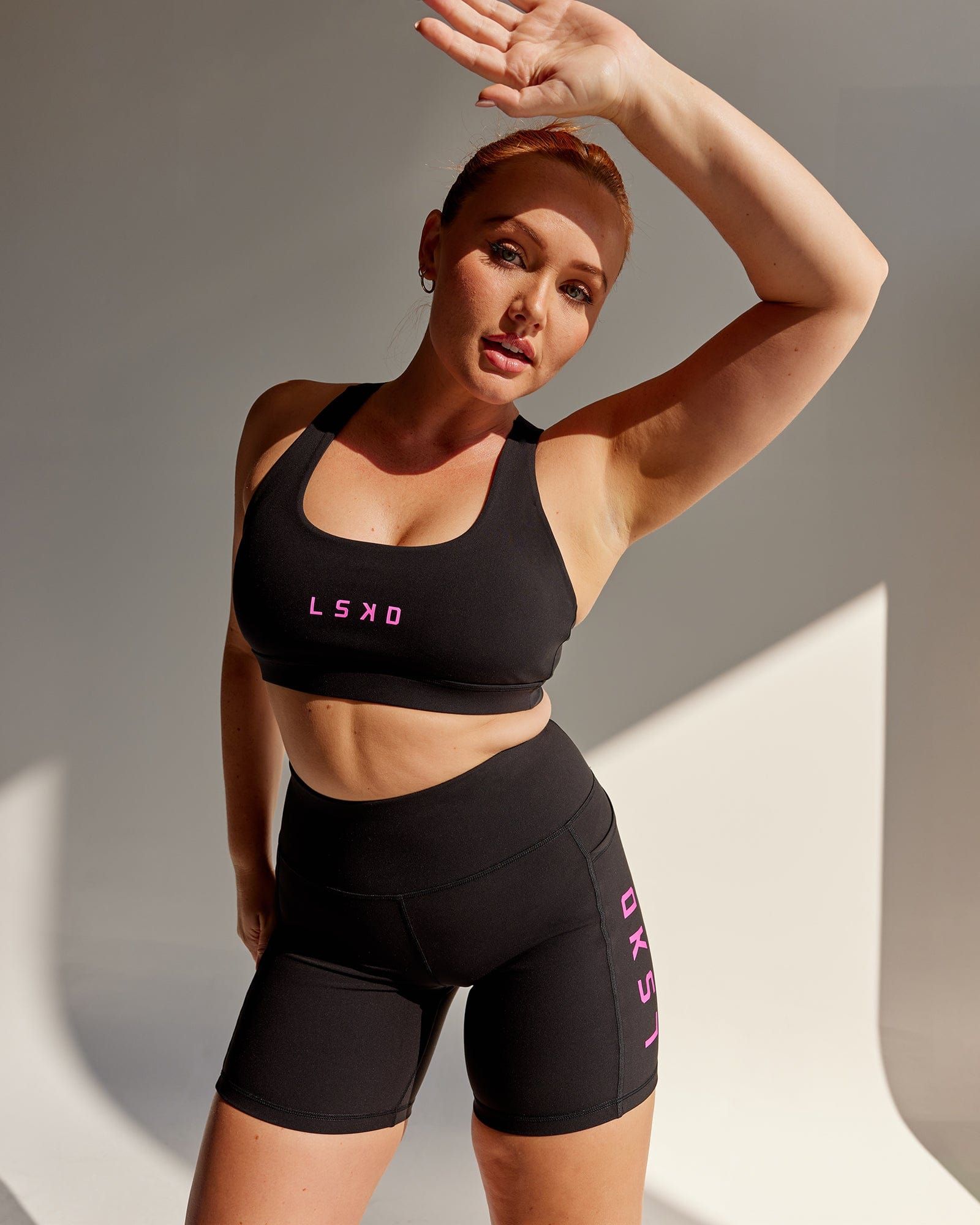 Rep Sports Bra Small Logo - Black-Neon Magenta sold by LSKD product image thumbnail 2