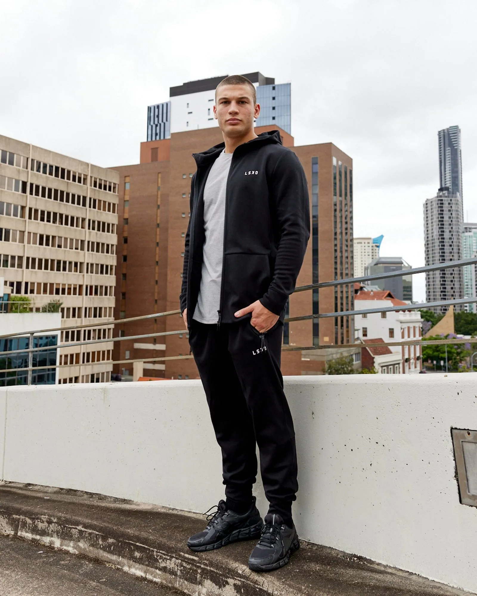Athlete ForgedFleece Zip Up Hoodie - Black sold by LSKD product image thumbnail 5