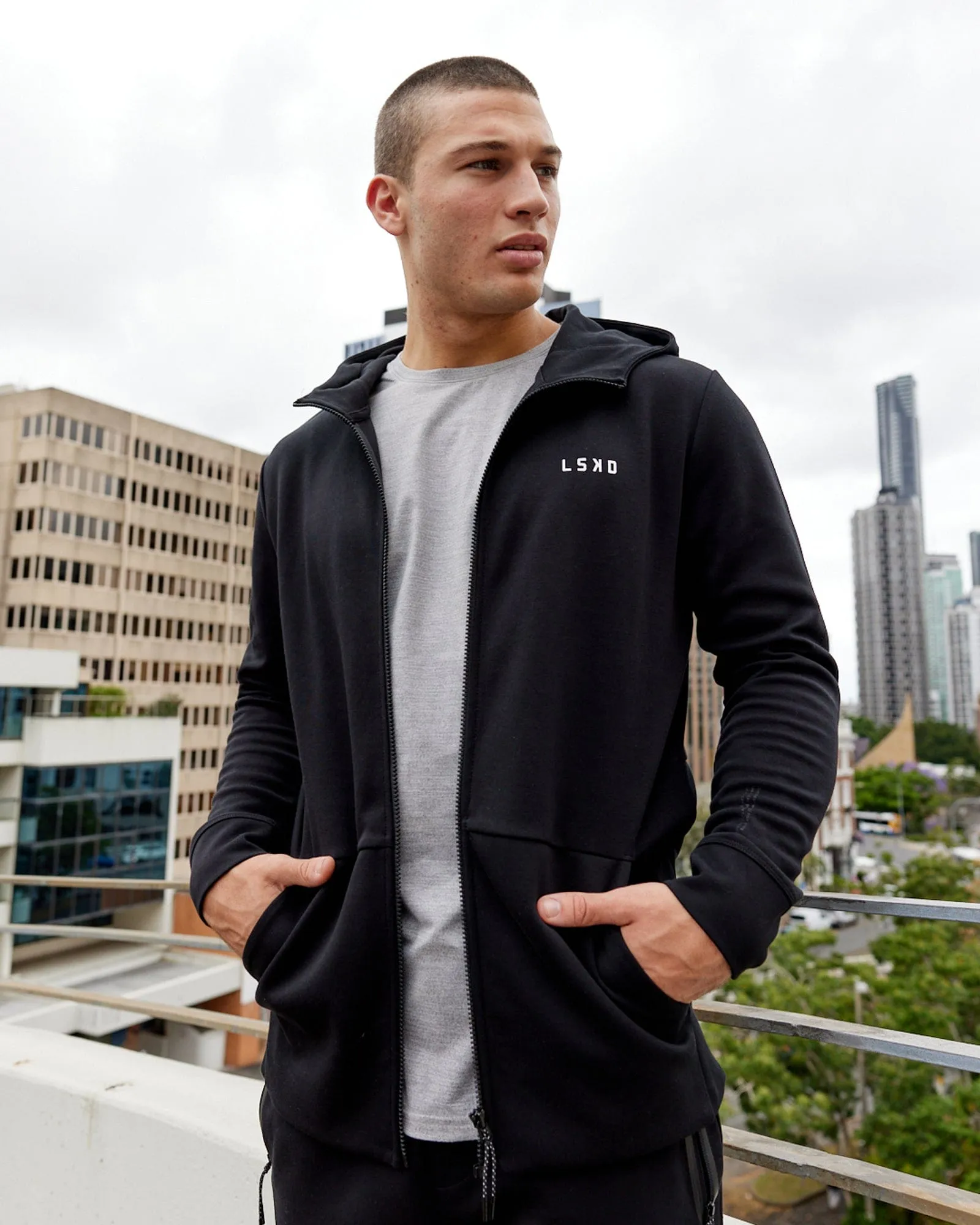 Athlete ForgedFleece Zip Up Hoodie - Black sold by LSKD product image thumbnail 2