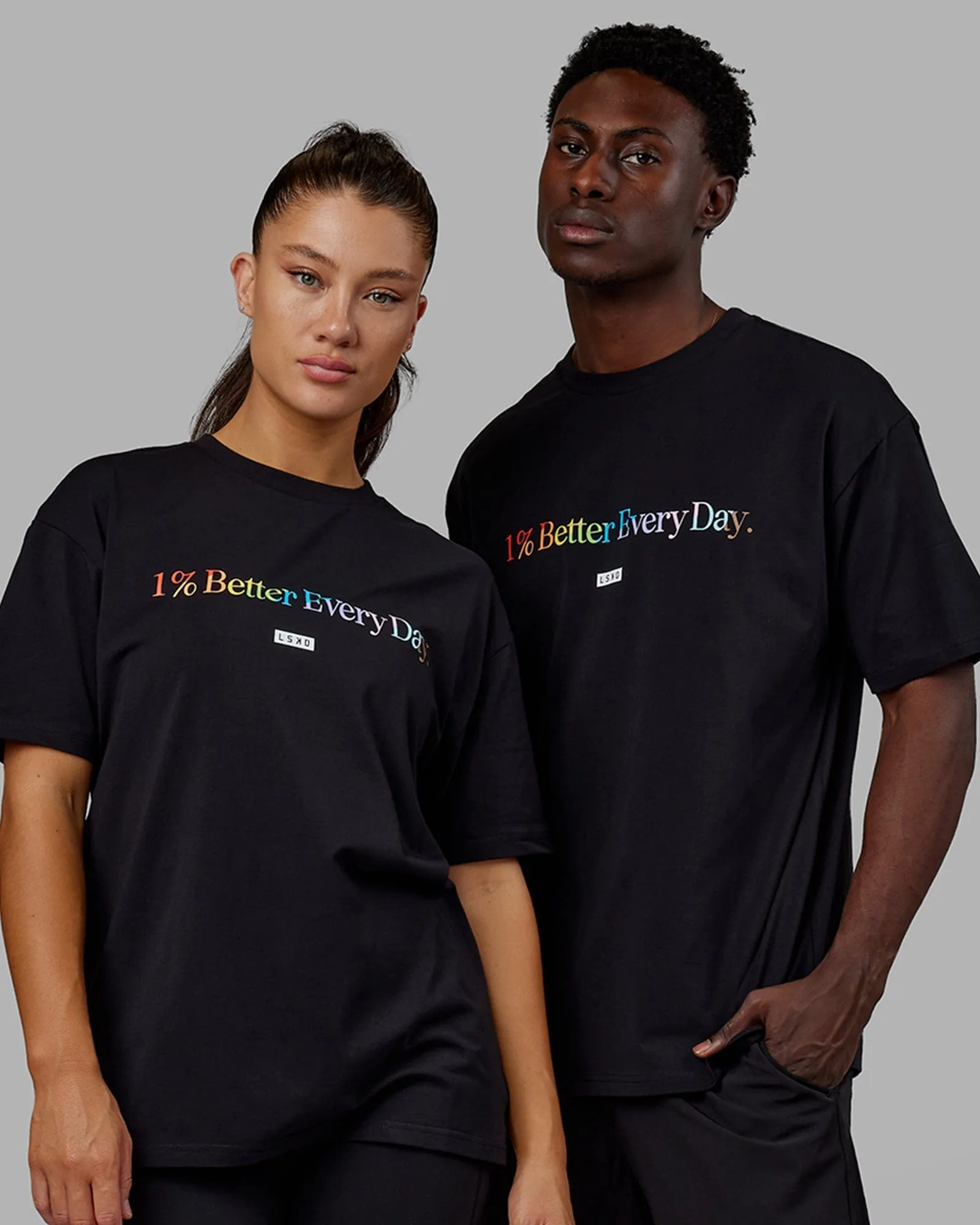 Unisex 1% Better FLXCotton Tee Oversize - Pride-Black sold by LSKD