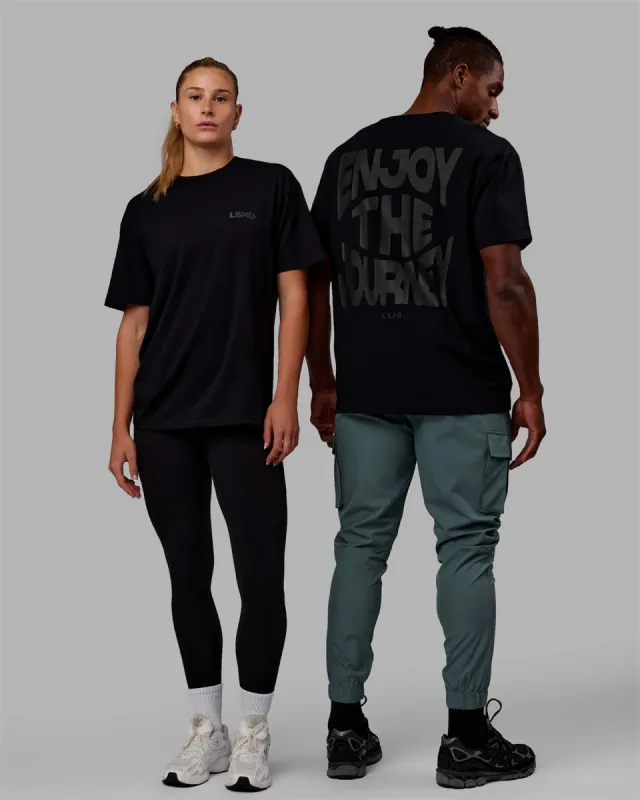 Unisex E.T.J FLXCotton Tee Oversize - Black-Black sold by LSKD