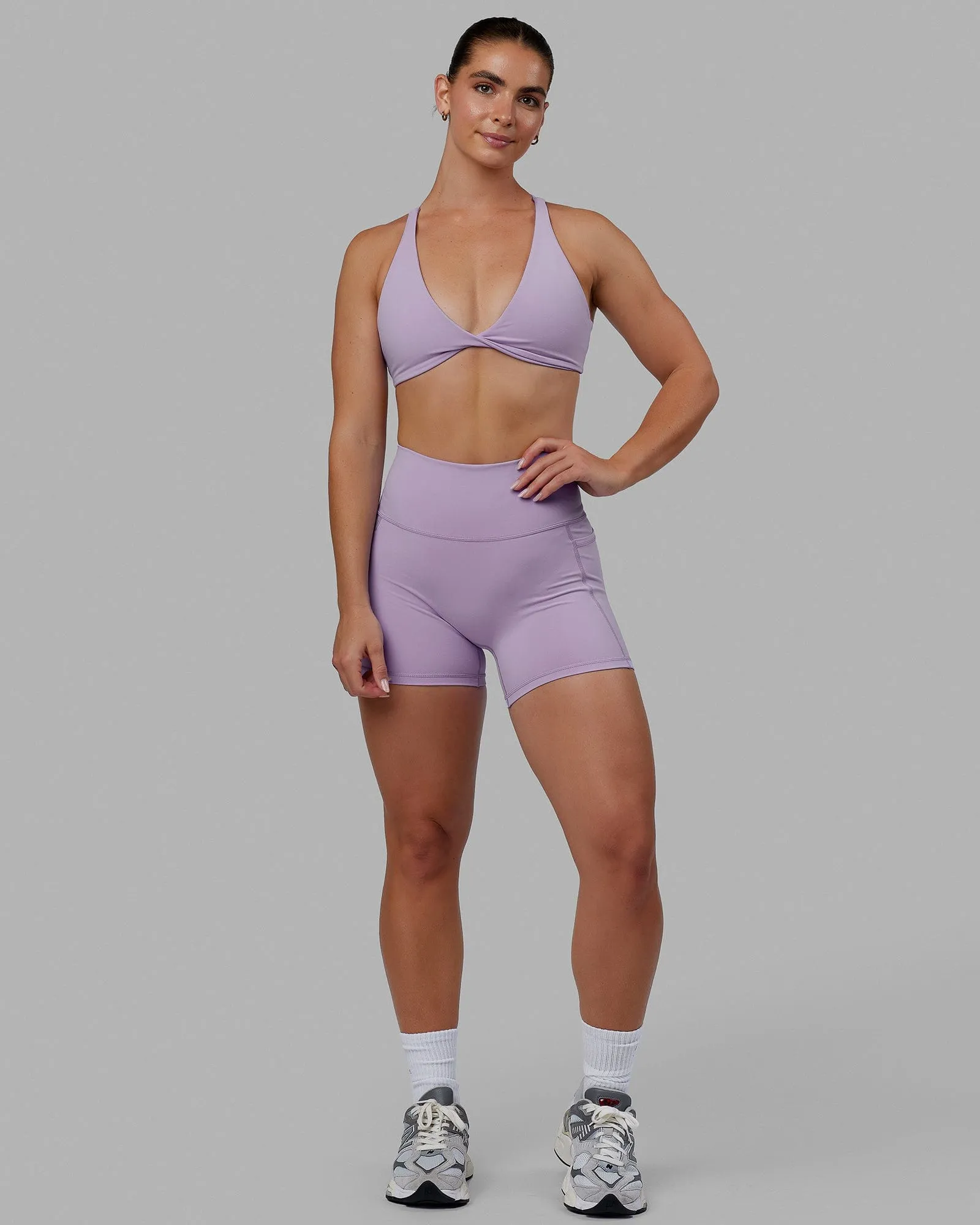 Agile Sports Bra - Pale Lilac sold by LSKD product image thumbnail 4