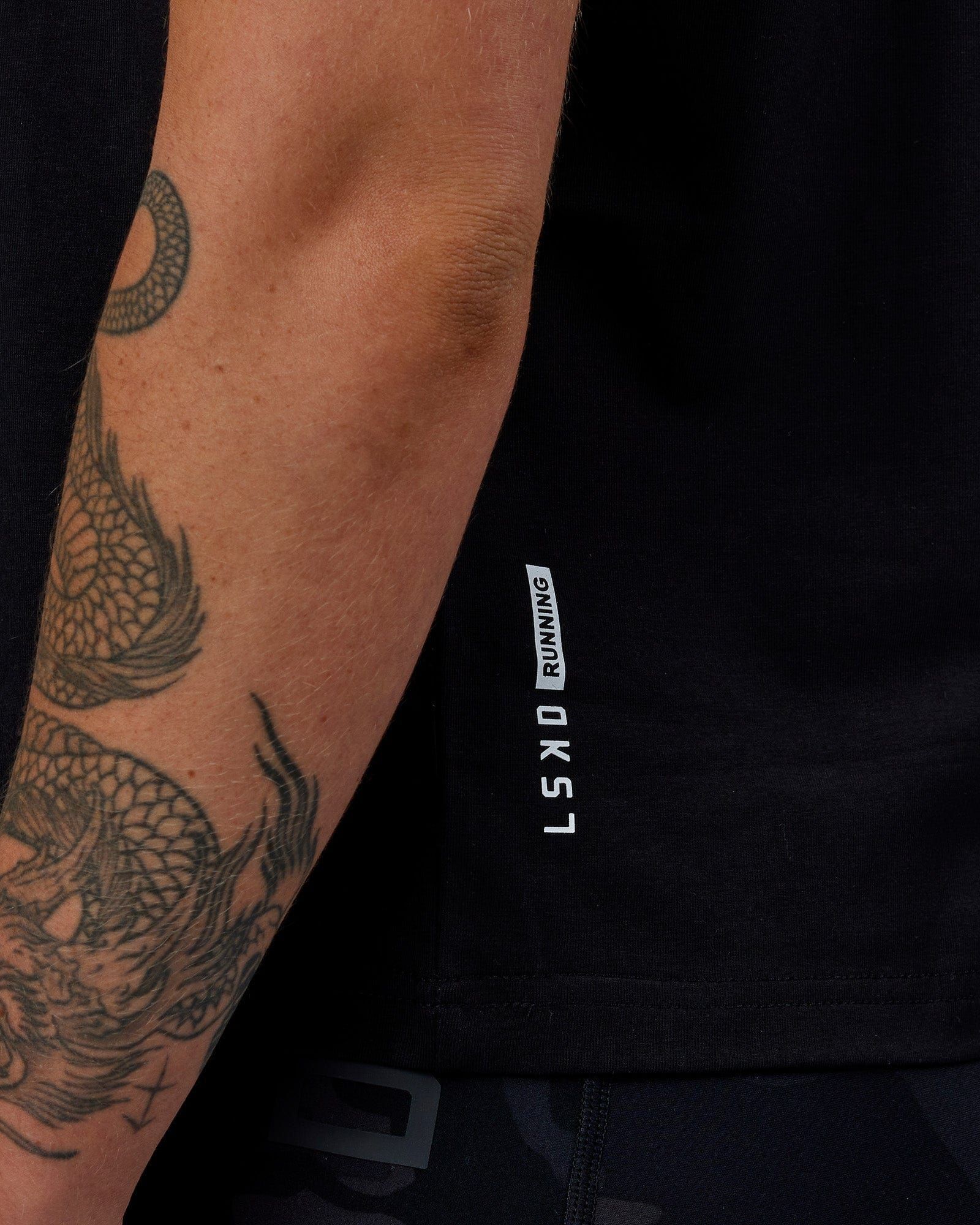 Just Keep Running FLXCotton Tee - Black-White sold by LSKD product image thumbnail 3