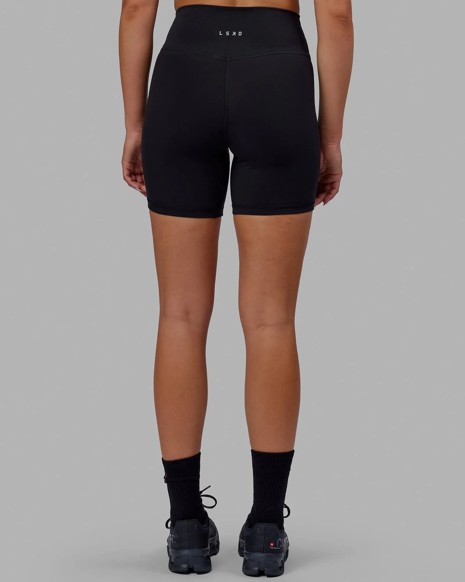 Evolved Mid Short Tights - Black-Raspberry sold by LSKD product image thumbnail 4