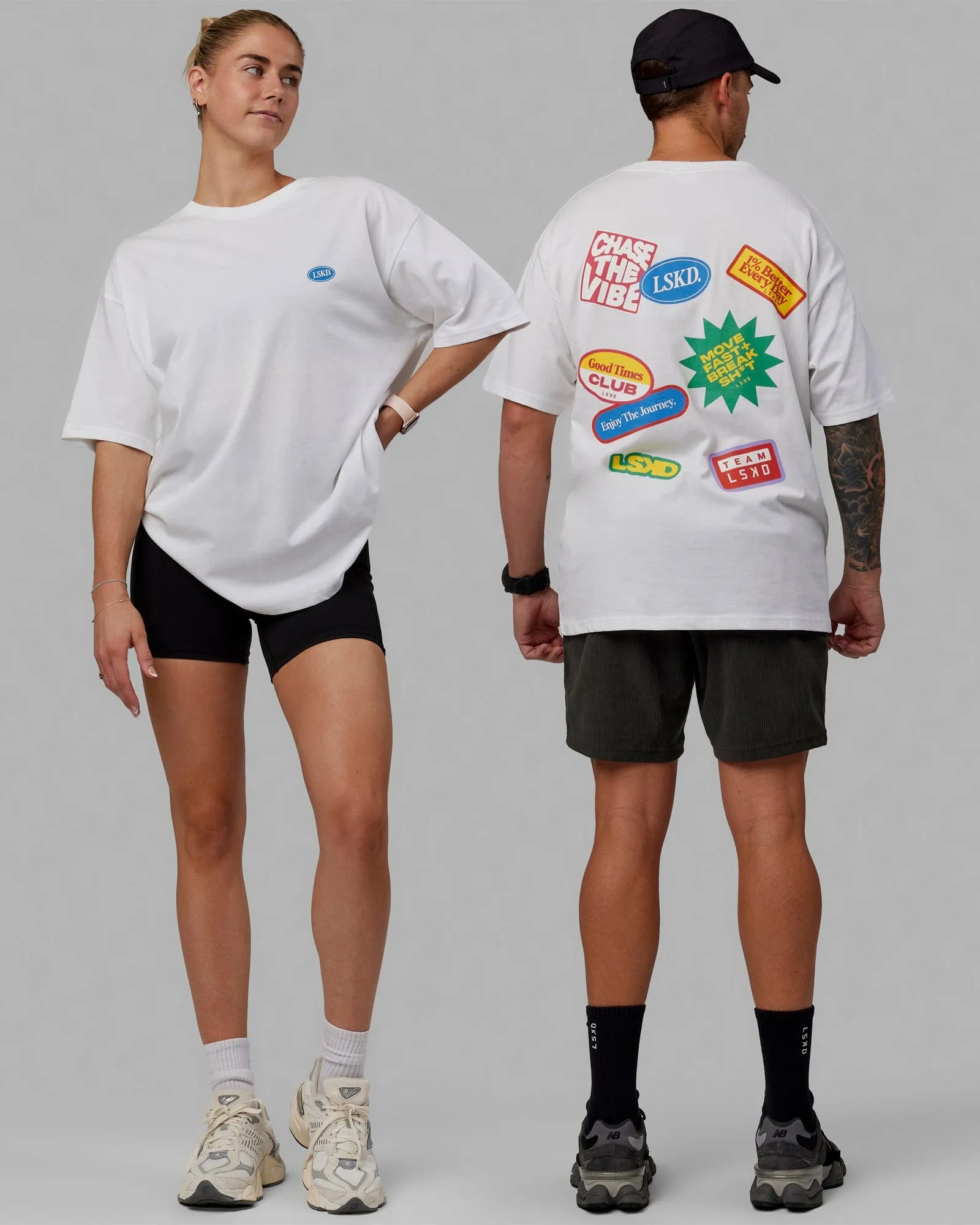 Unisex Patch Heavyweight Tee Oversize - White sold by LSKD