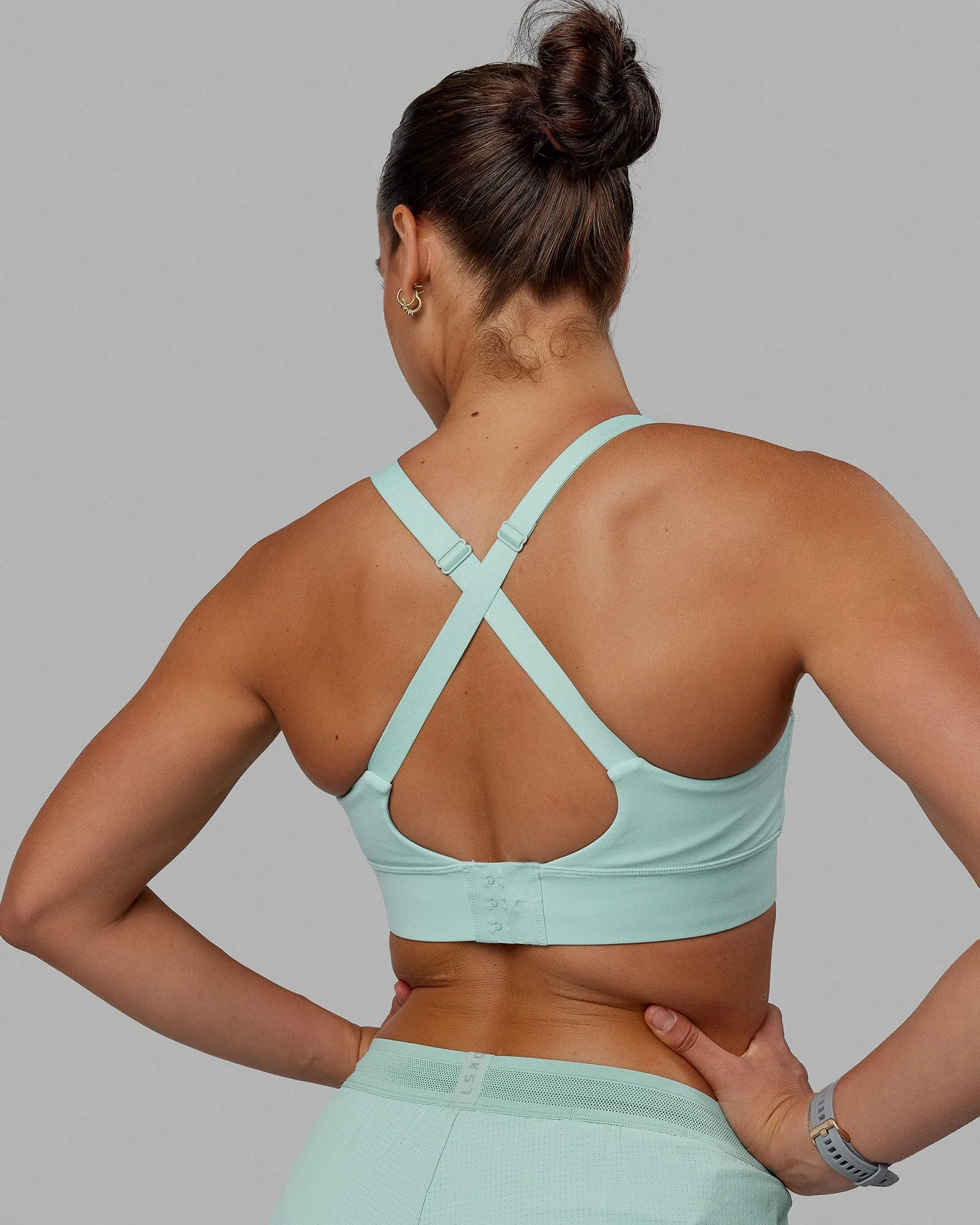 Accelerate Sports Bra - Pastel Turquoise sold by LSKD