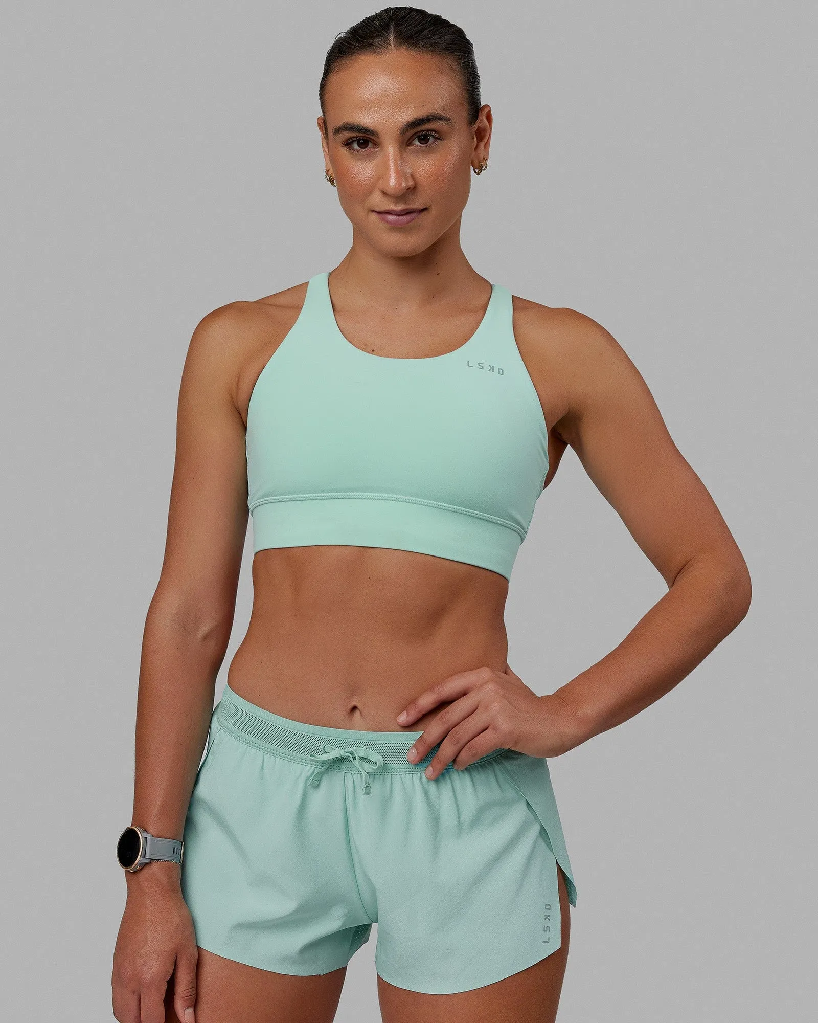 Accelerate Sports Bra - Pastel Turquoise sold by LSKD product image thumbnail 4