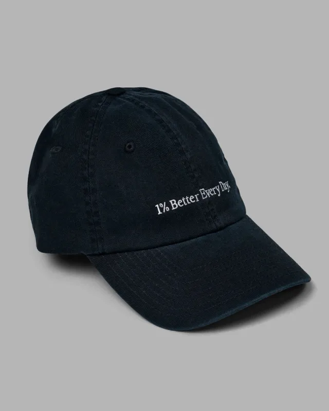 Washed 1% Better Cap - Black-White sold by LSKD