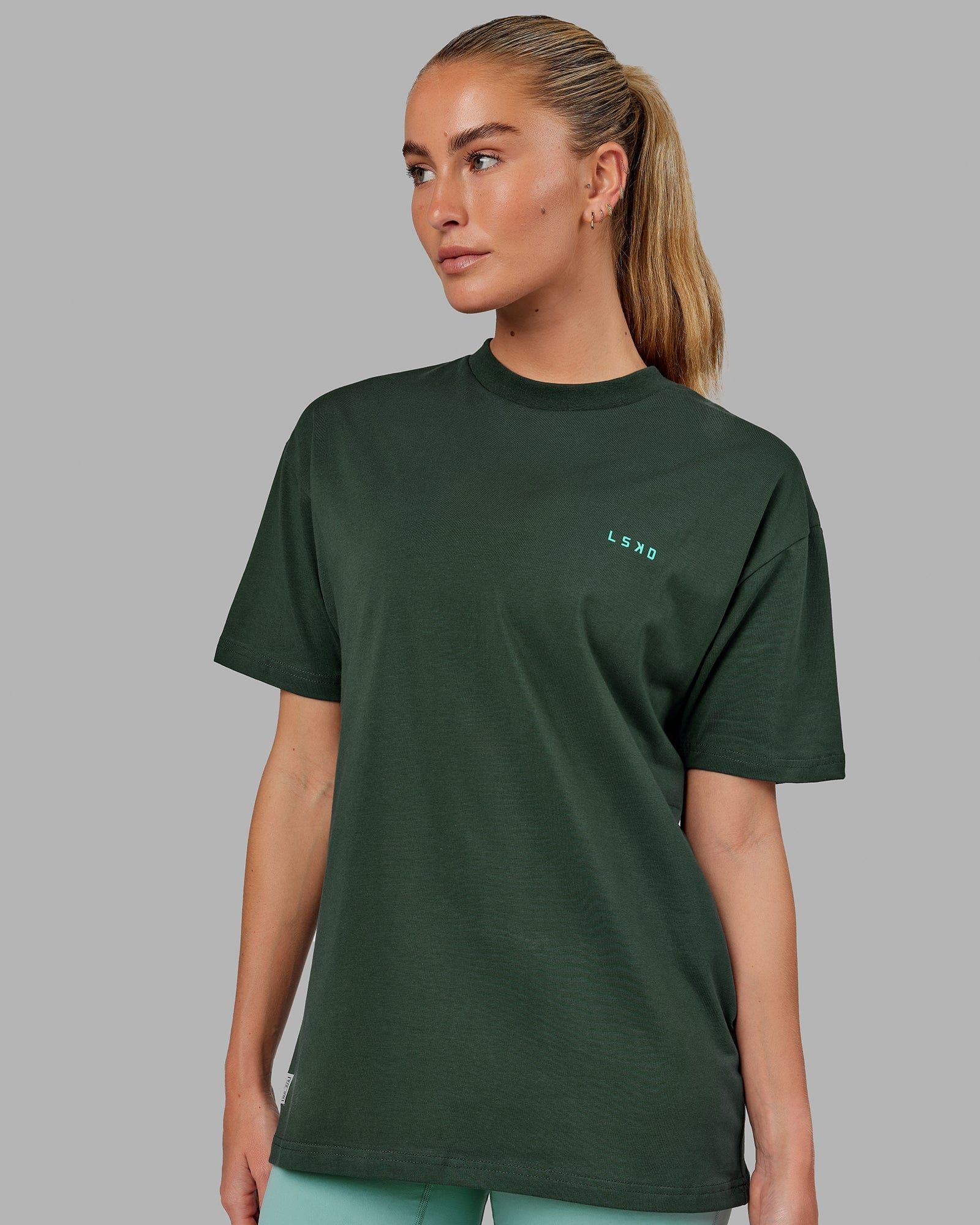 Unisex VS2 FLXCotton Tee Oversize - Vital Green-Teal sold by LSKD product image thumbnail 3