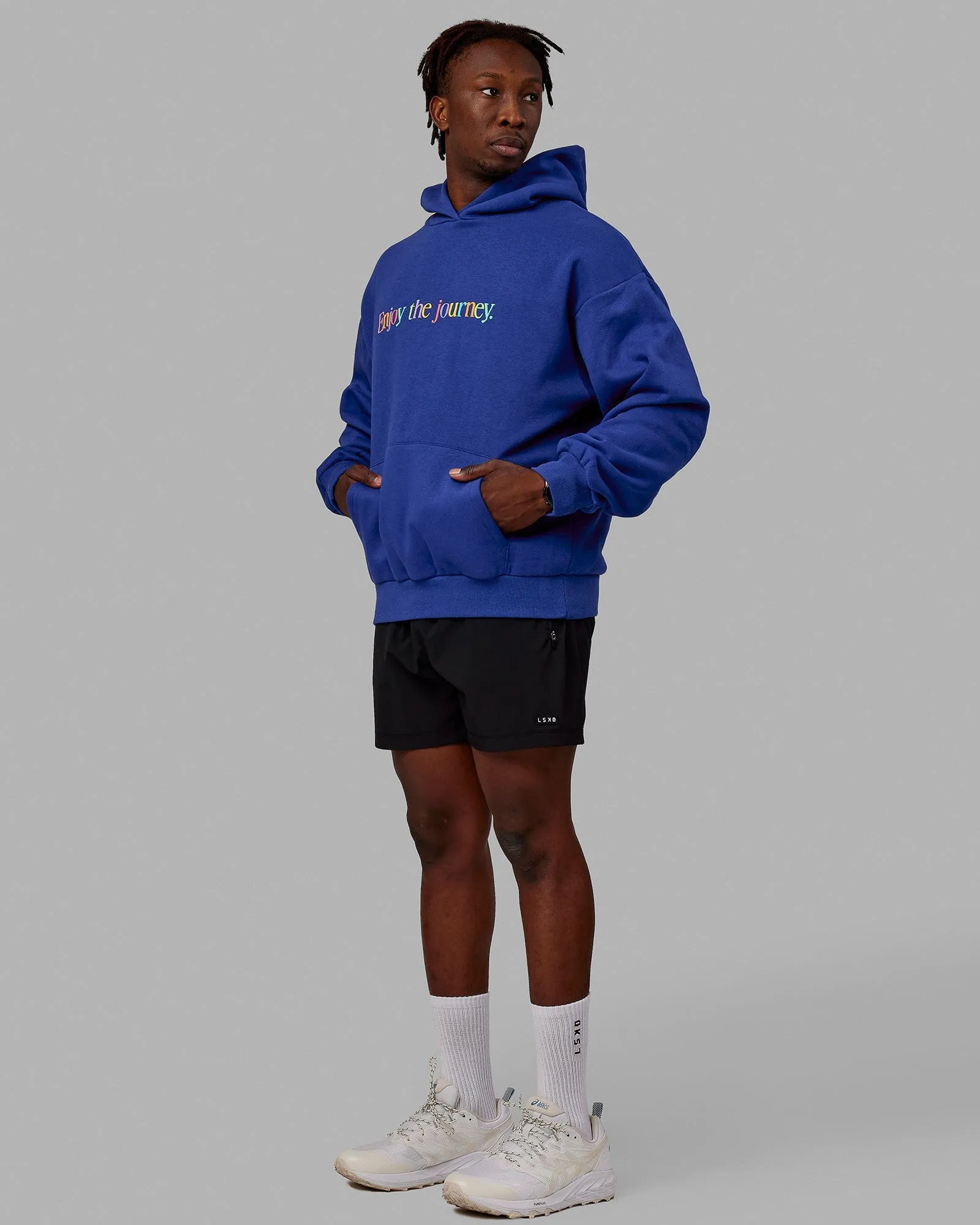 Unisex Enjoy the Journey Hoodie Oversize - Galactic Cobalt-Multi sold by LSKD product image thumbnail 3