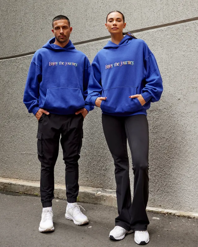 Unisex Enjoy the Journey Hoodie Oversize - Galactic Cobalt-Multi sold by LSKD
