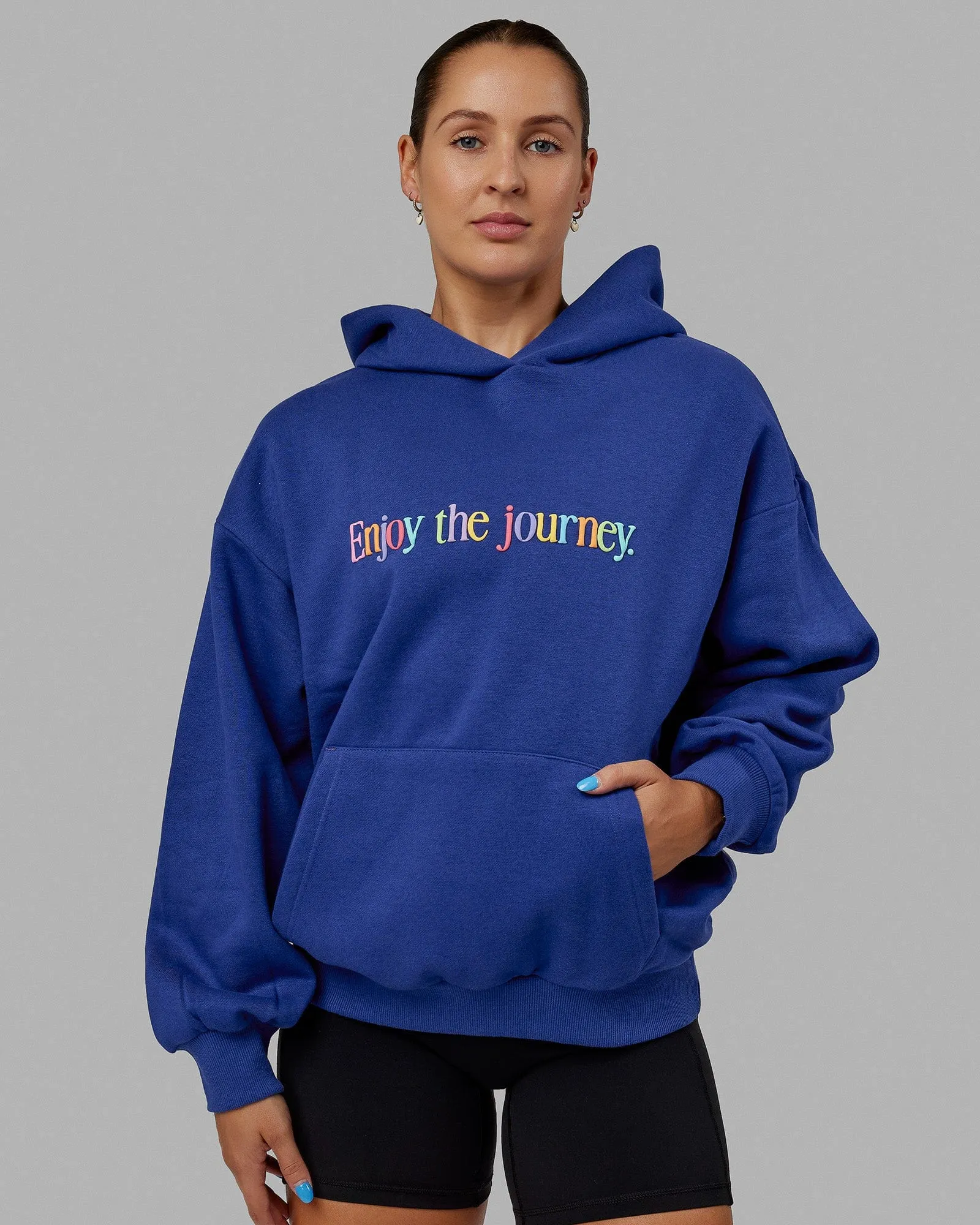 Unisex Enjoy the Journey Hoodie Oversize - Galactic Cobalt-Multi sold by LSKD product image thumbnail 2