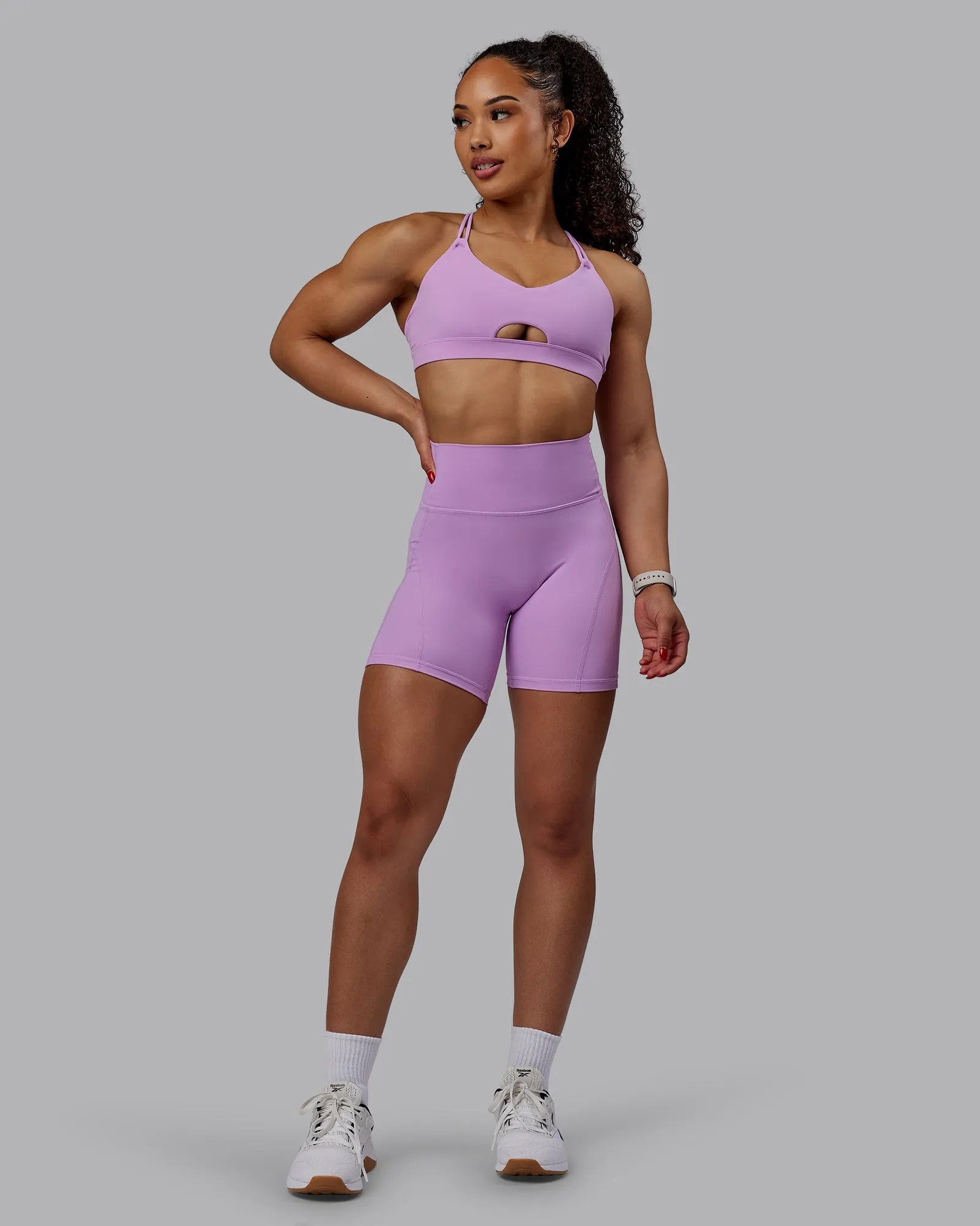 Bend Mid Short Tights - Light Violet sold by LSKD product image thumbnail 5