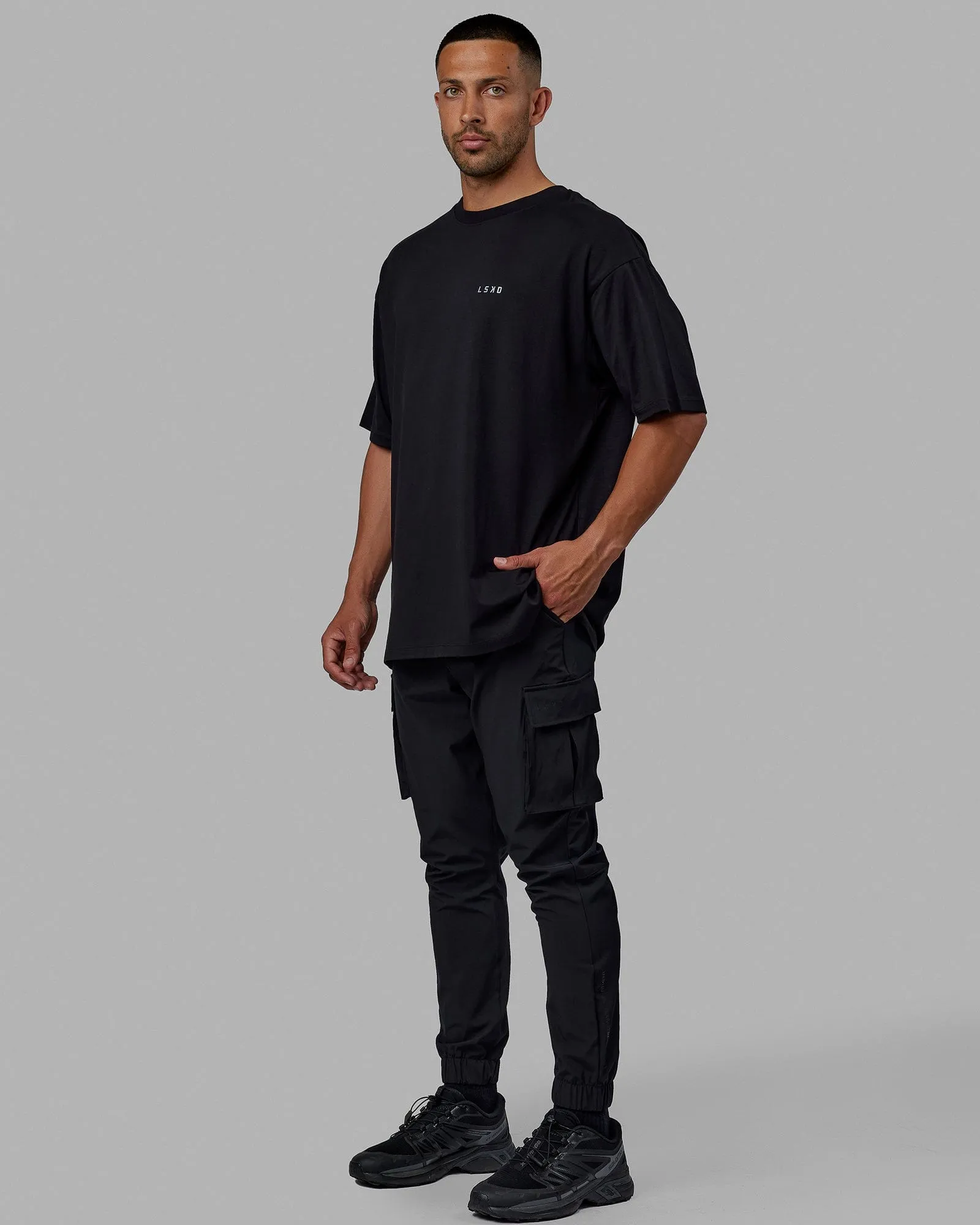 Unisex PimaFLX Tee Oversize - Black sold by LSKD product image thumbnail 3