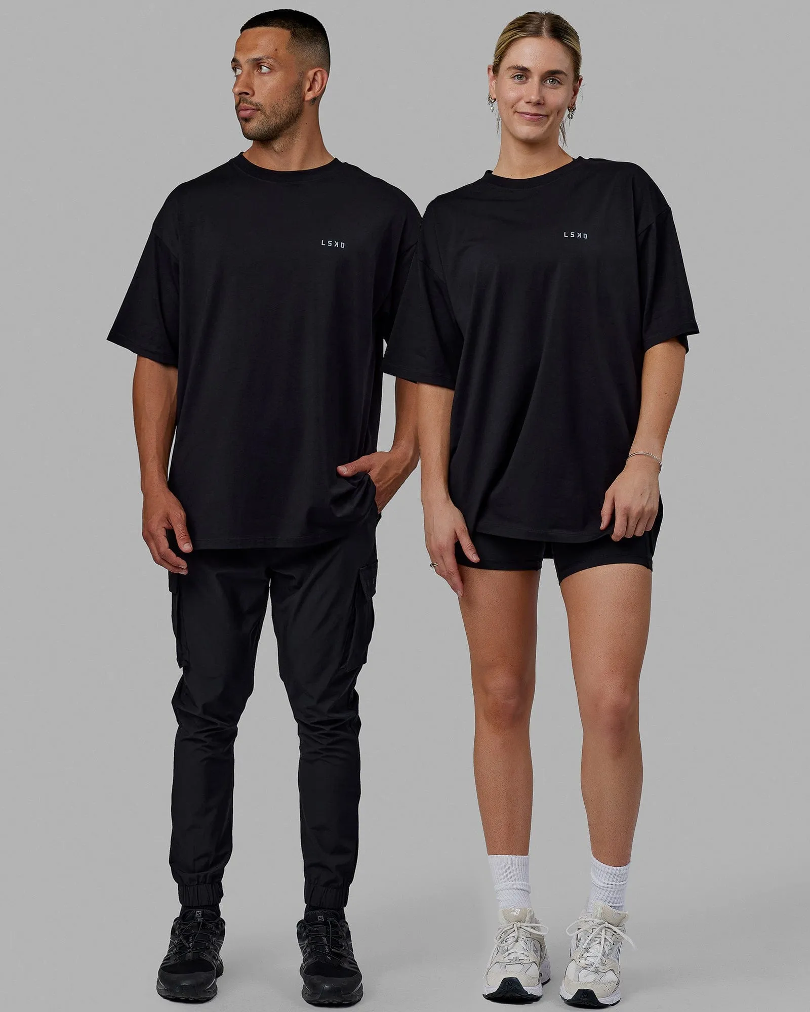 Unisex PimaFLX Tee Oversize - Black sold by LSKD