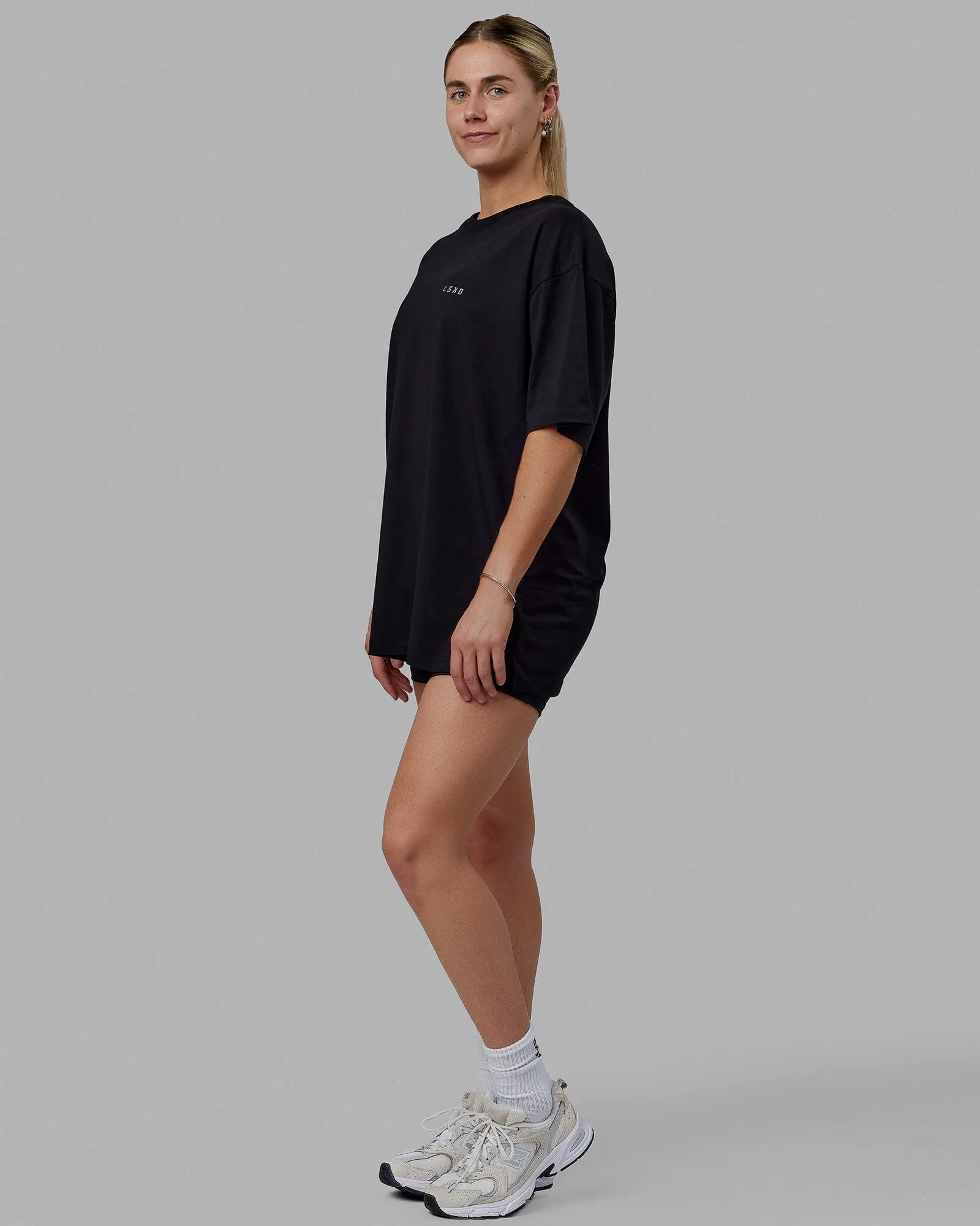 Unisex PimaFLX Tee Oversize - Black sold by LSKD product image thumbnail 5