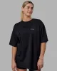 Unisex PimaFLX Tee Oversize - Black sold by LSKD