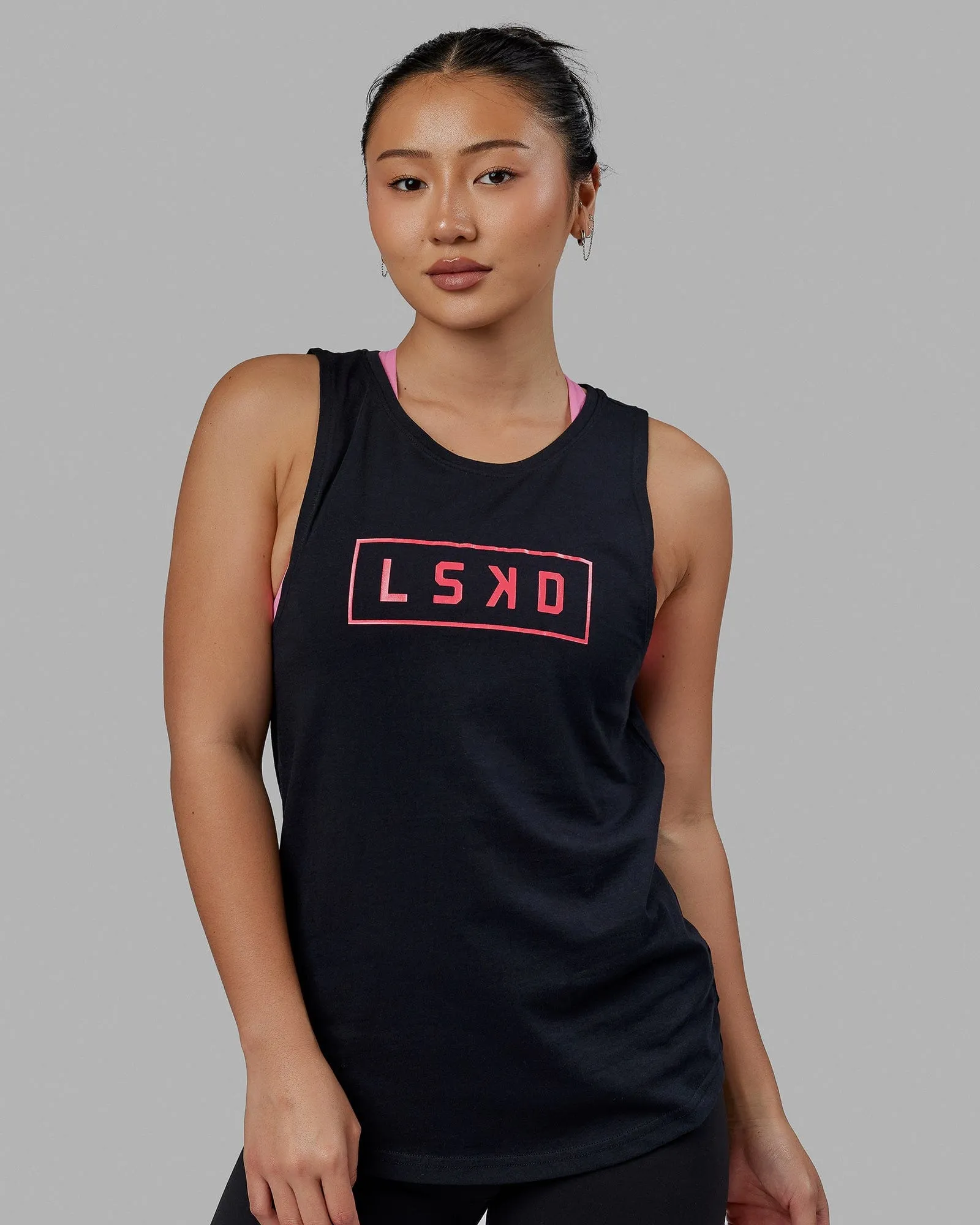 Luna Tank - Black-Raspberry sold by LSKD