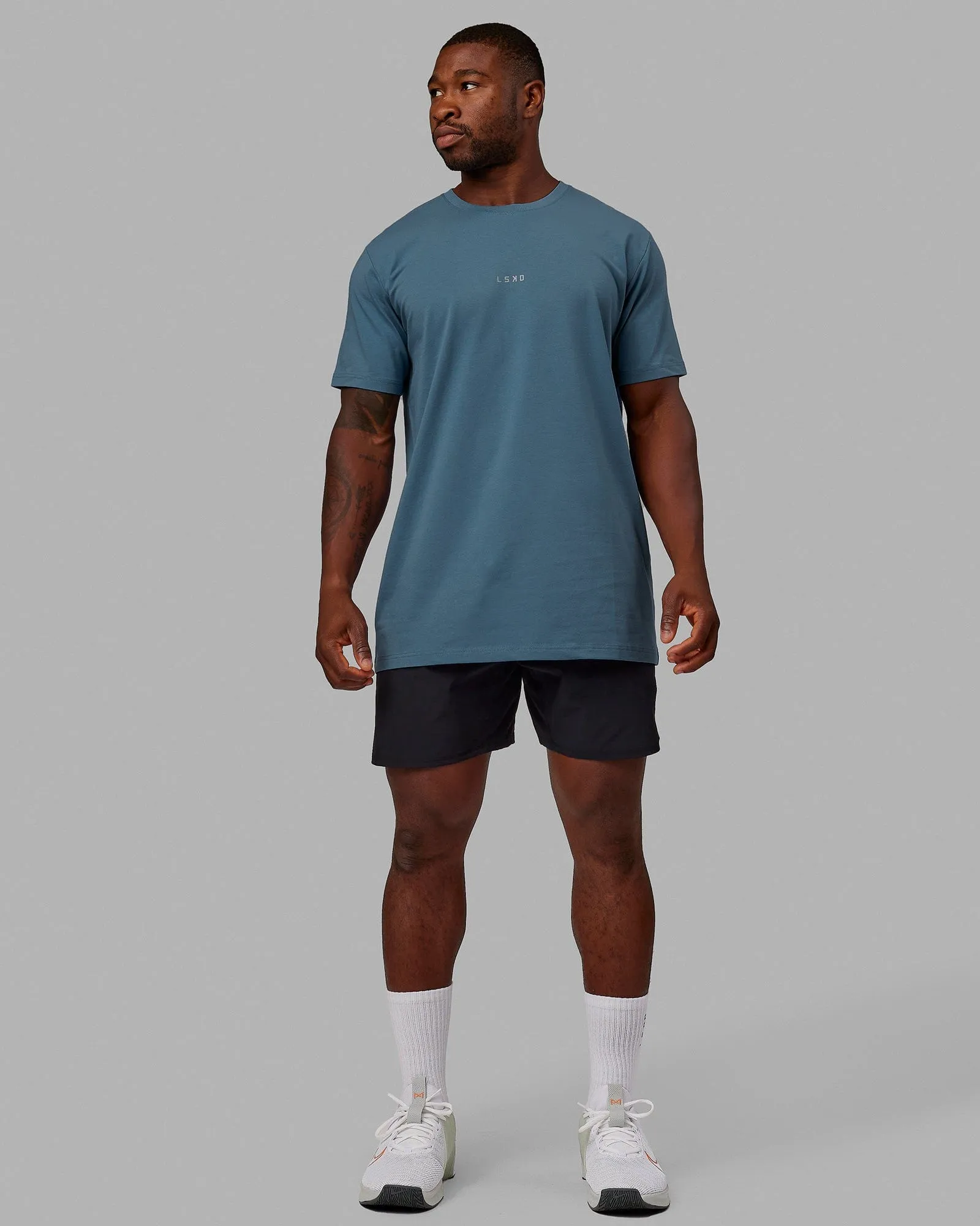 Base FLXCotton Tee - Elemental Blue sold by LSKD product image thumbnail 5