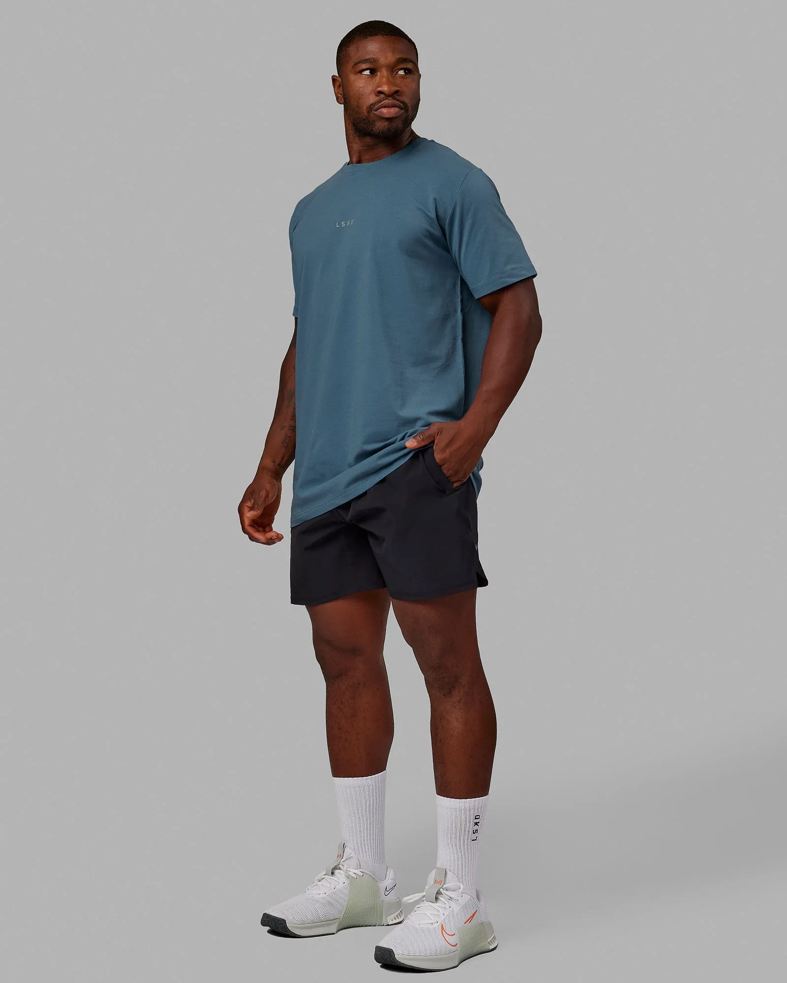 Base FLXCotton Tee - Elemental Blue sold by LSKD product image thumbnail 3