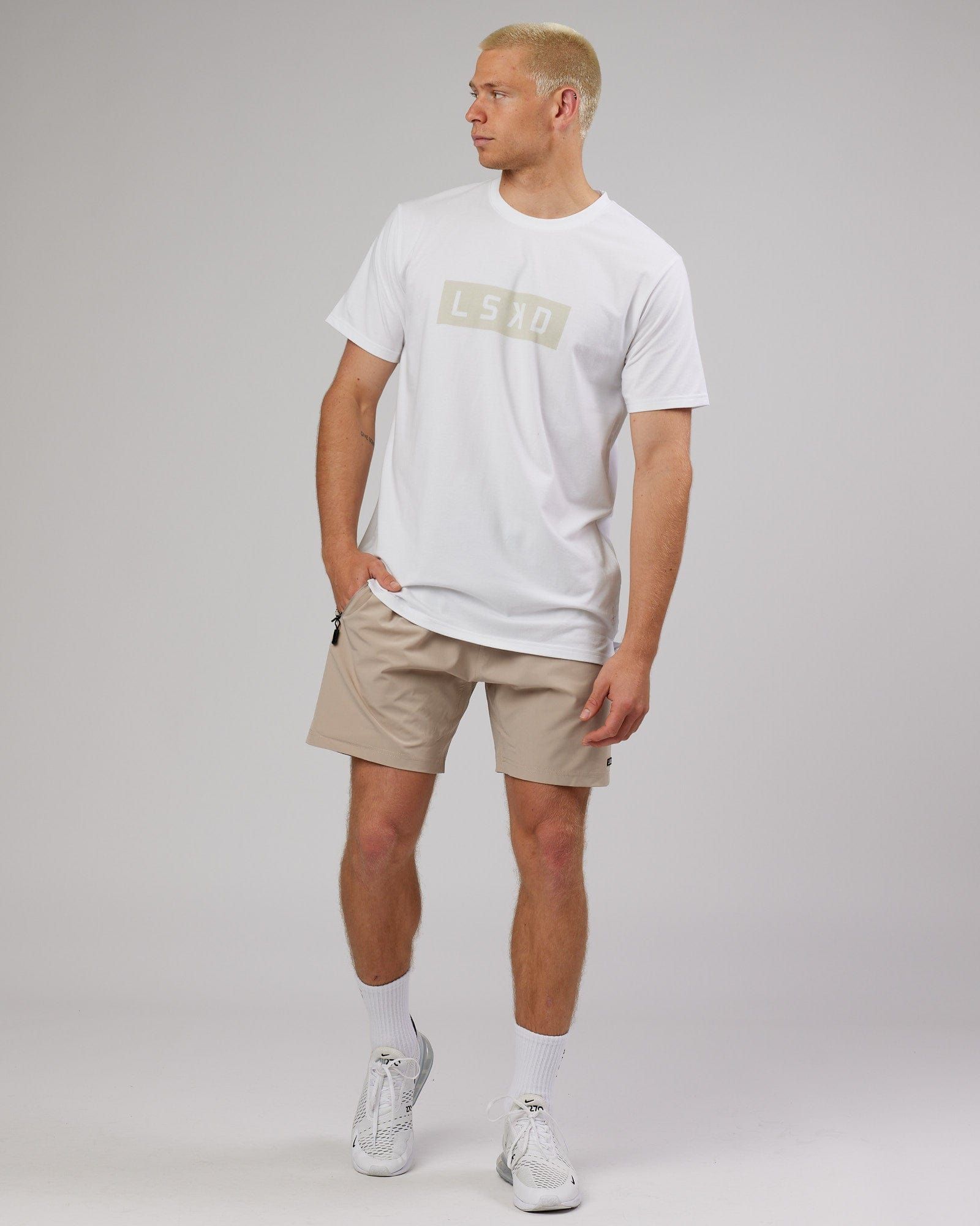 Strength FLXDRY Performance Tee - White-Taupe sold by LSKD product image thumbnail 3