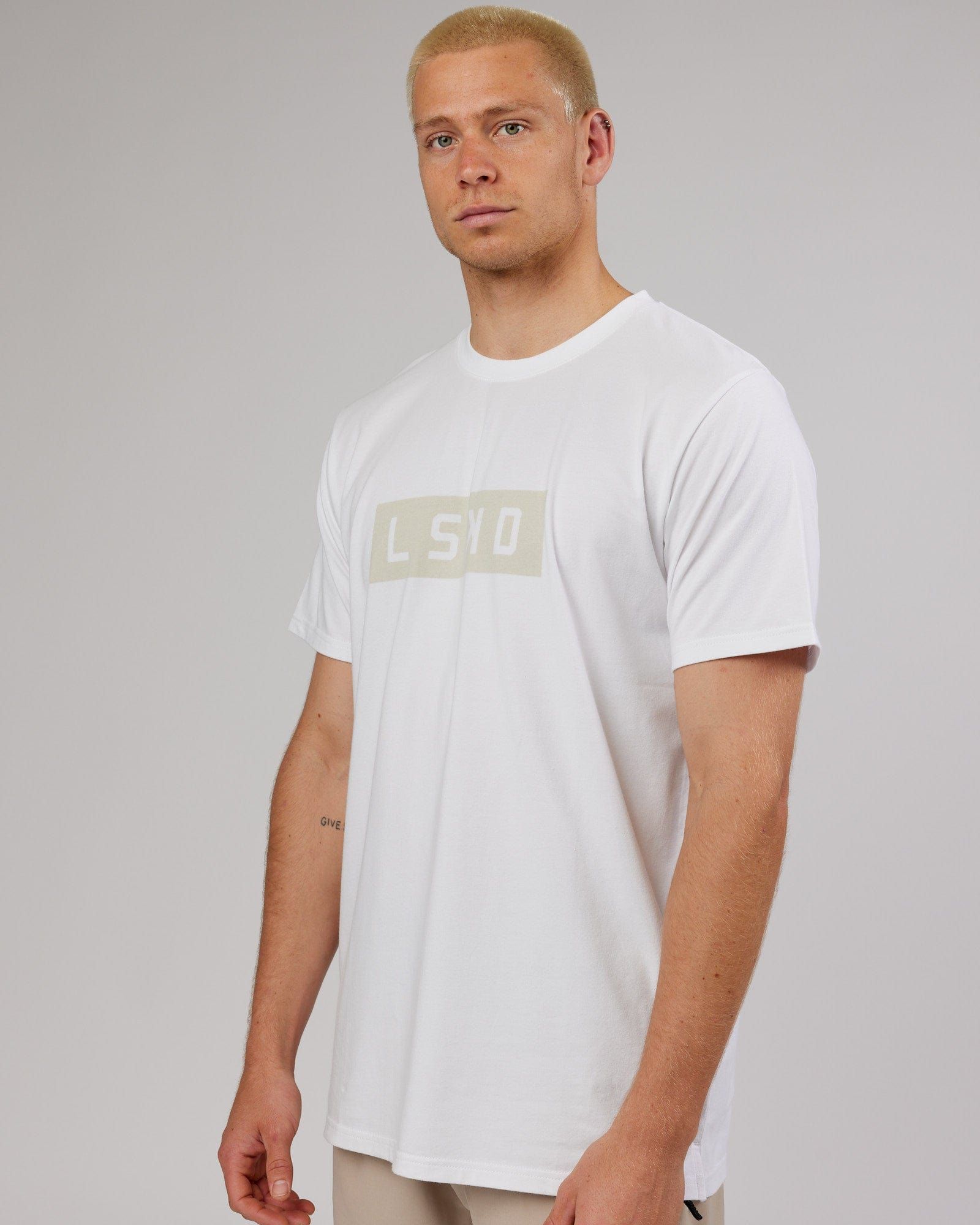 Strength FLXDRY Performance Tee - White-Taupe sold by LSKD